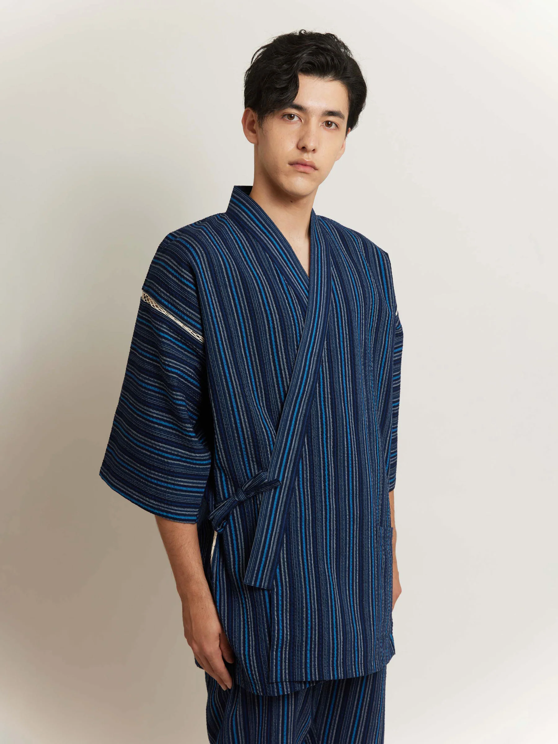 Aizome Jinbei Natural Cotton Shirt and Shorts - Image 2