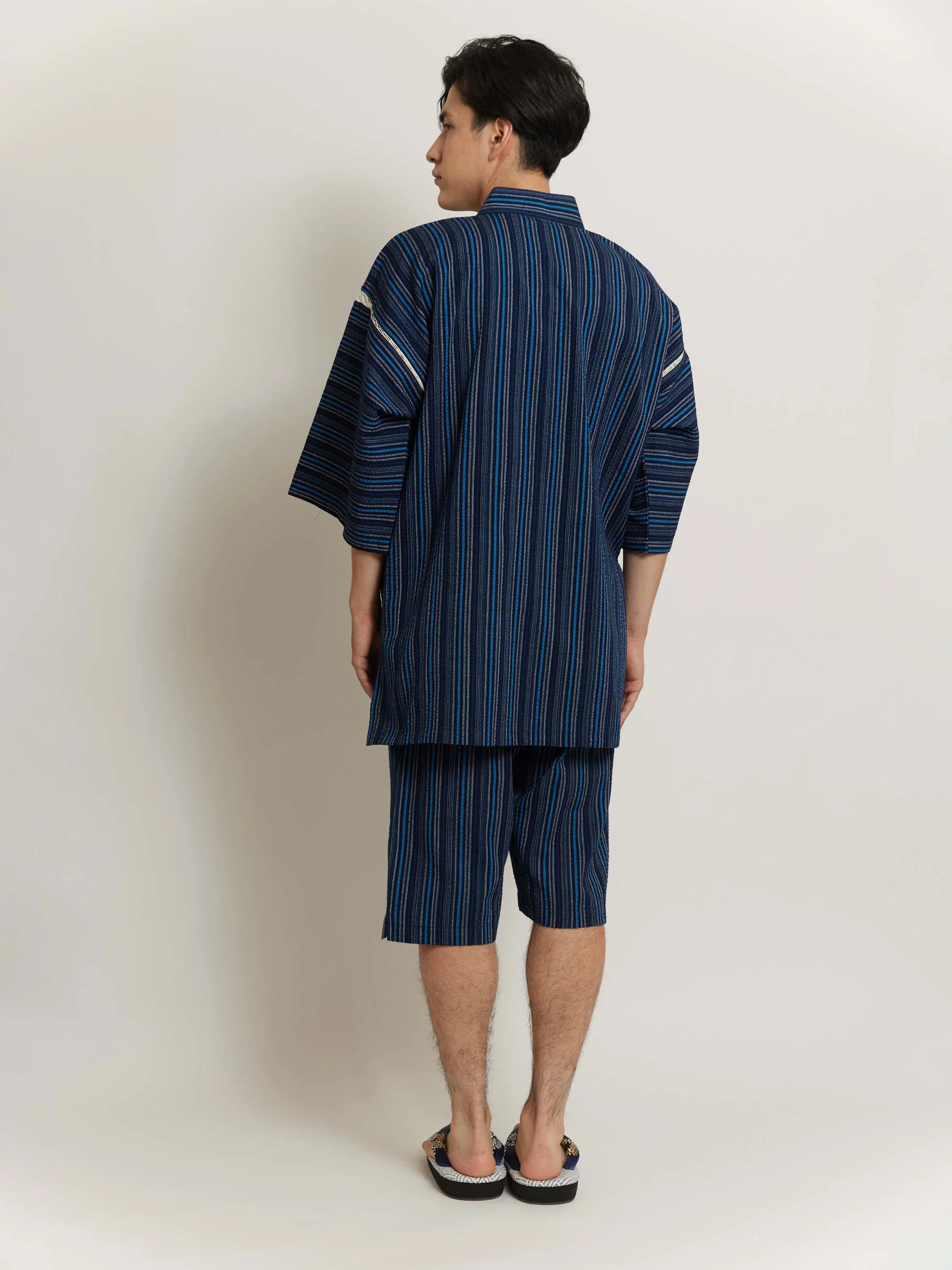 Aizome Jinbei Natural Cotton Shirt and Shorts - Image 4