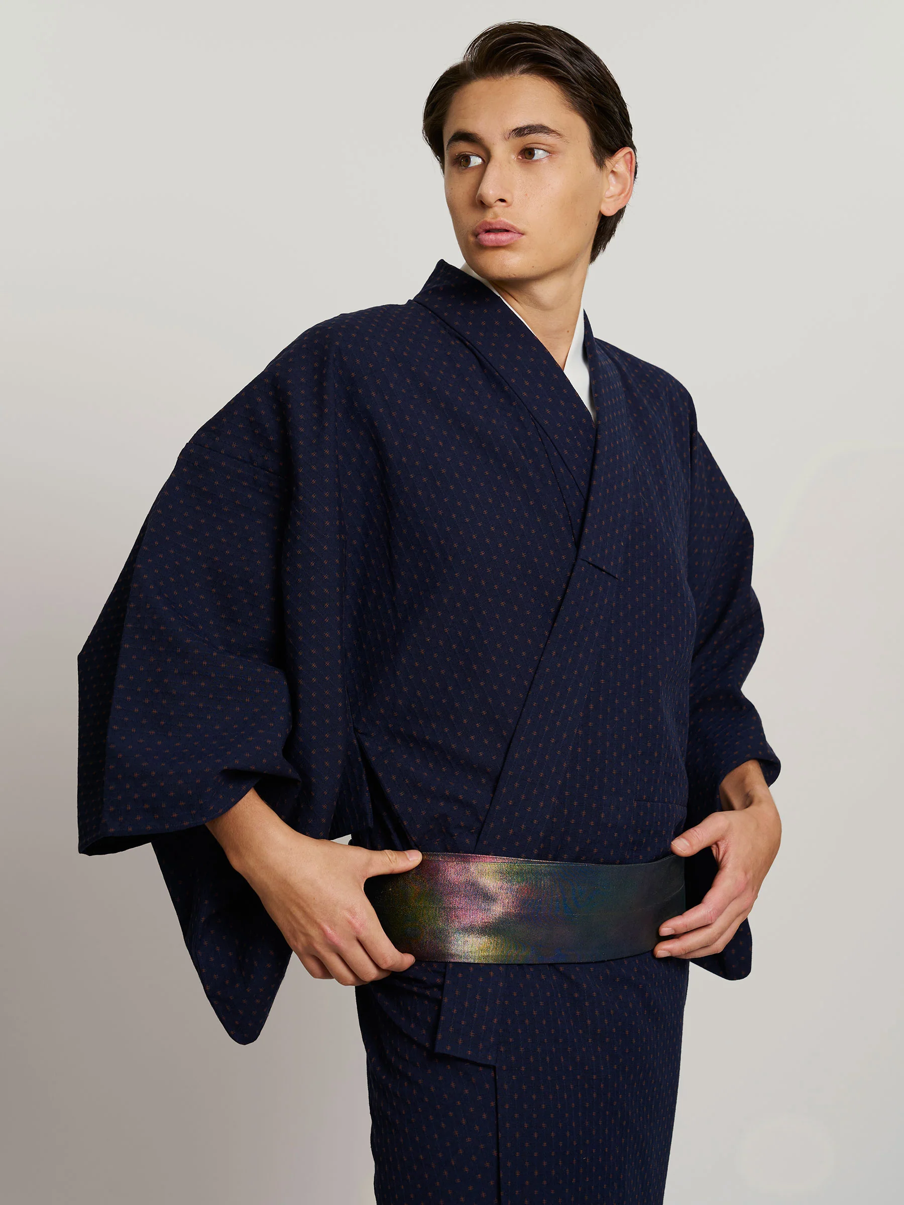 Amber Star Woven Cotton Kimono by Mikeshi - Image 5