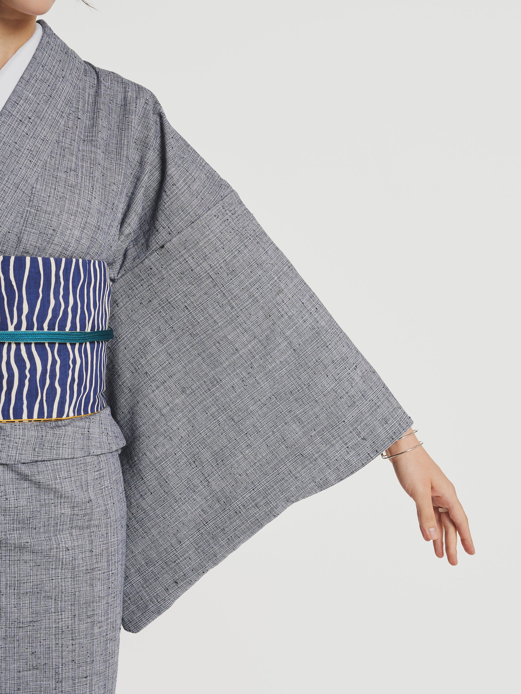 Ame Blue Kurume Cotton Kimono - Image 5