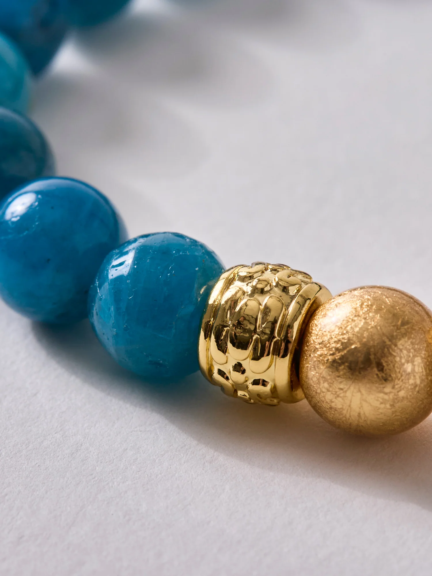 Apatite Gold Leaf Bracelet by Hakuza - Image 3