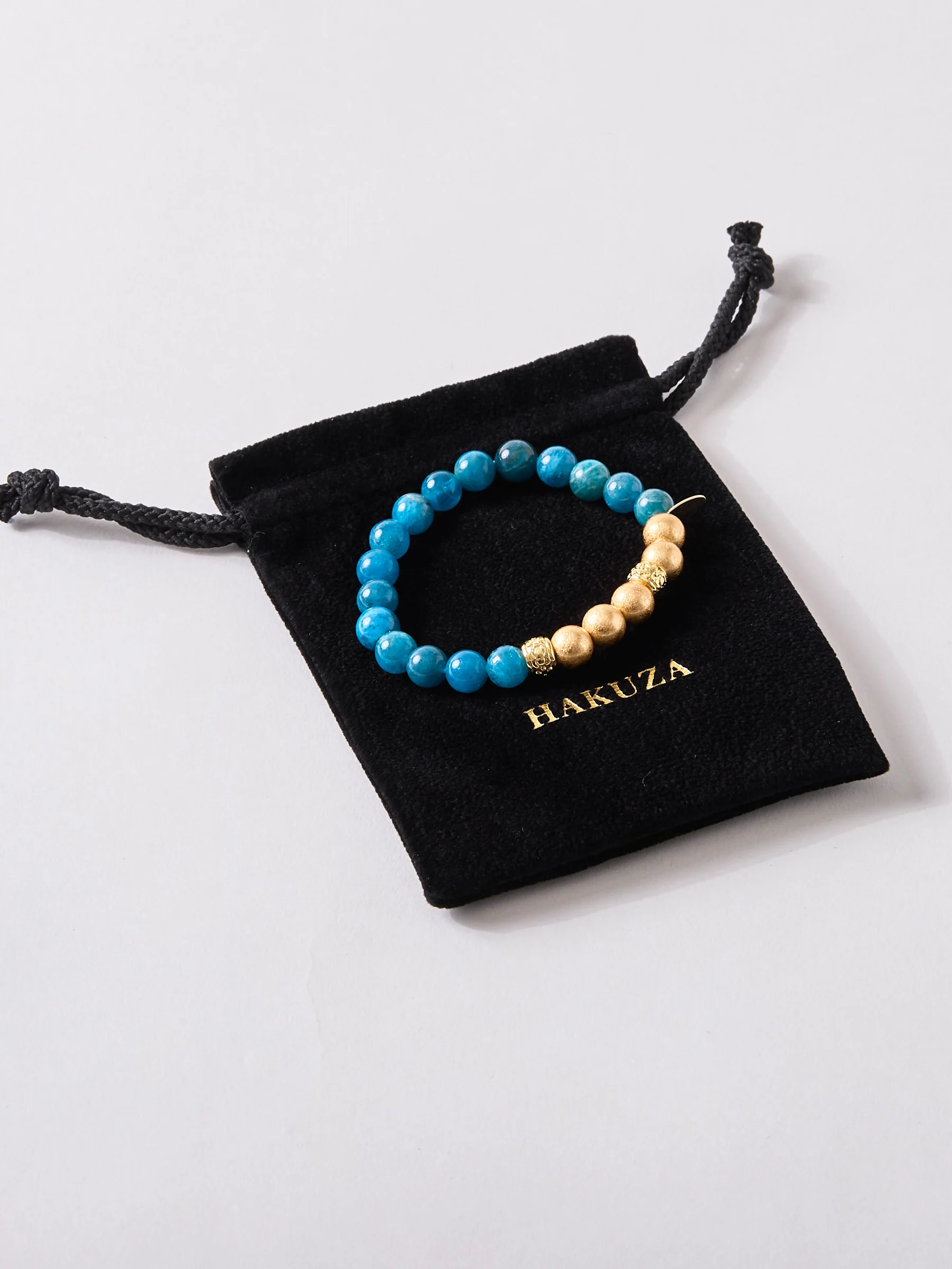 Apatite Gold Leaf Bracelet by Hakuza - Image 6