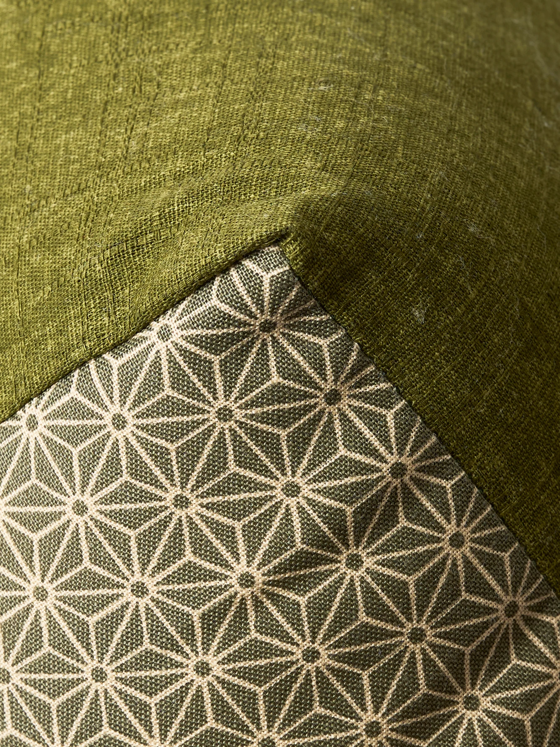Asanoha Green Zafu Cushion - Image 6