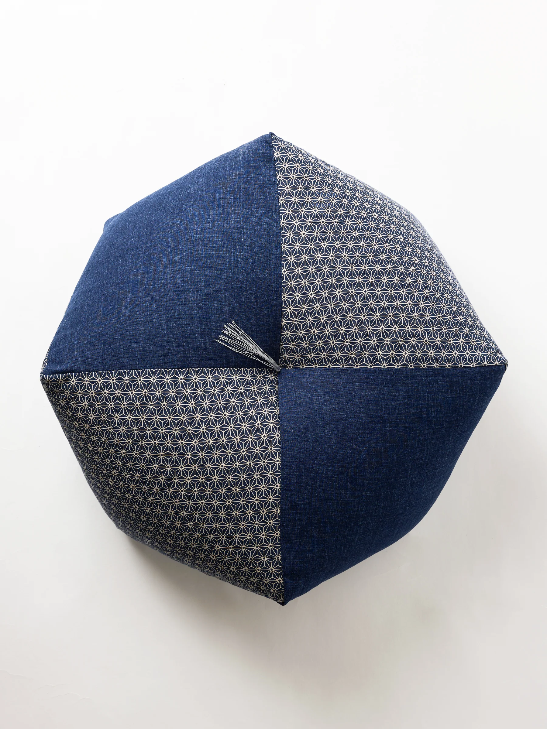 Asanoha Navy Zafu Cushion - Image 3