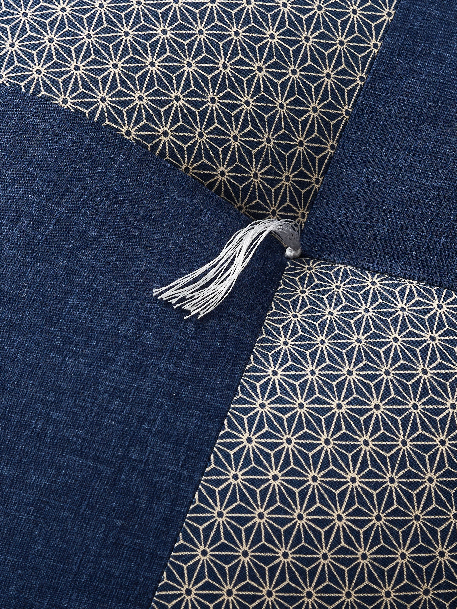 Asanoha Navy Zafu Cushion - Image 5