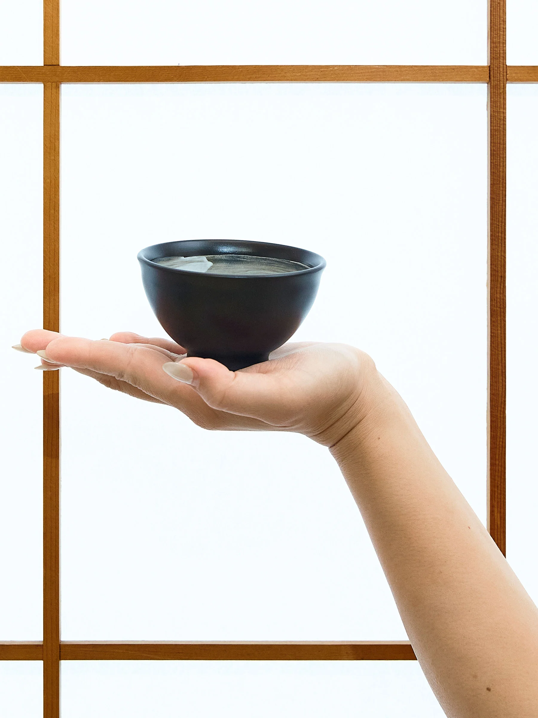 Black Tokoname Japanese Teacup Set by Ukou (3½ fl.oz/100ml) - Image 5