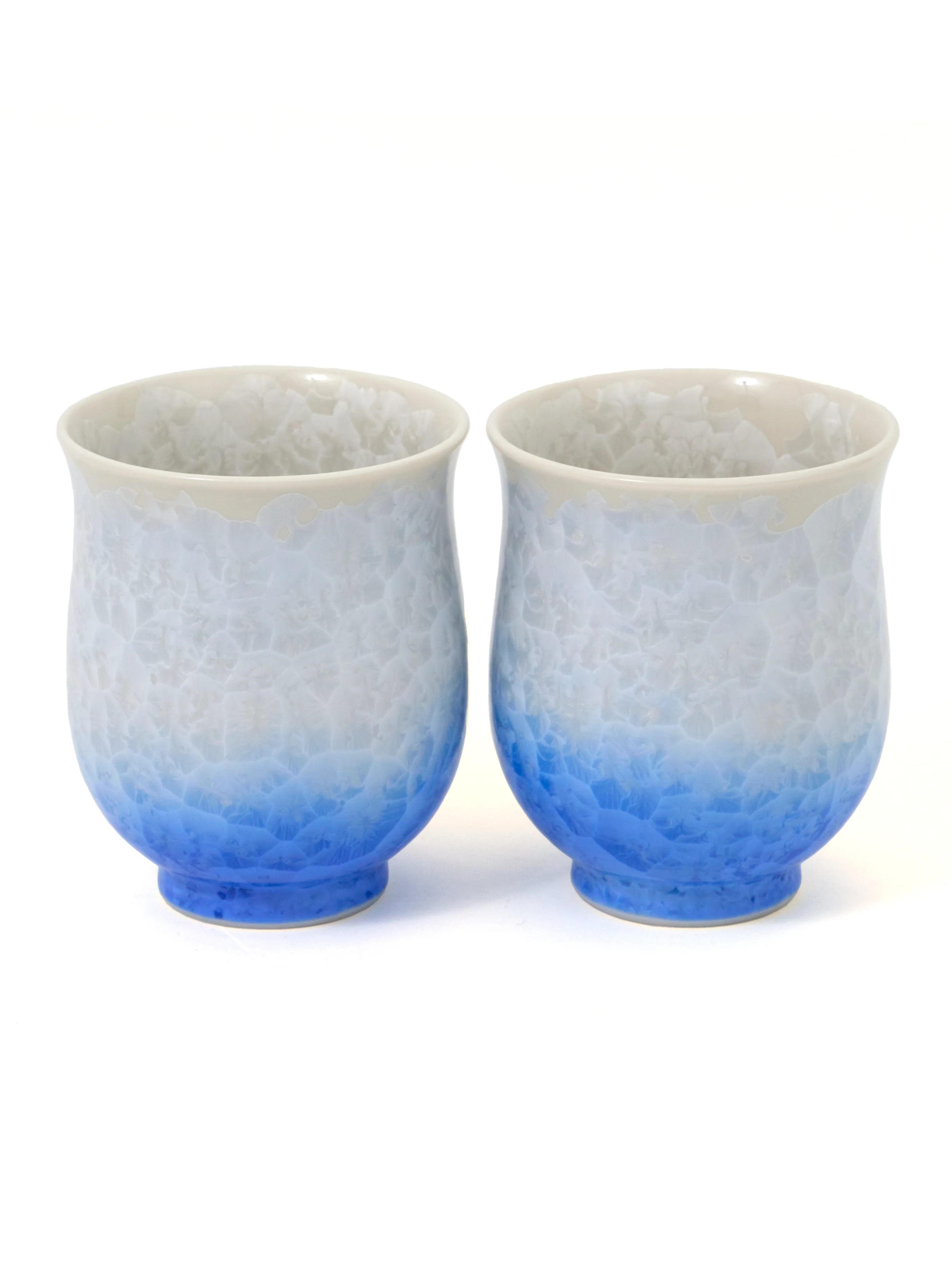 Blue Crystal Kyoto Ware Yunomi Teacup Set by Touan (7fl.oz/200ml) - Image 3