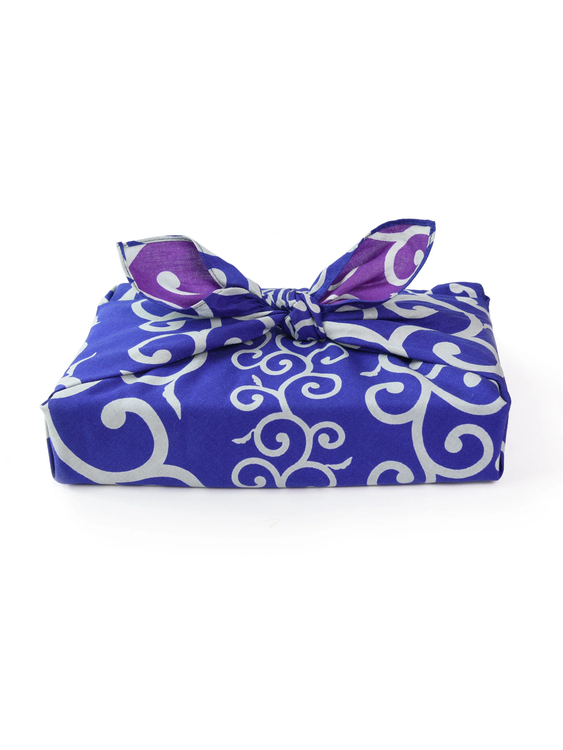 Blue Karakusa Reversible Furoshiki - Image 5