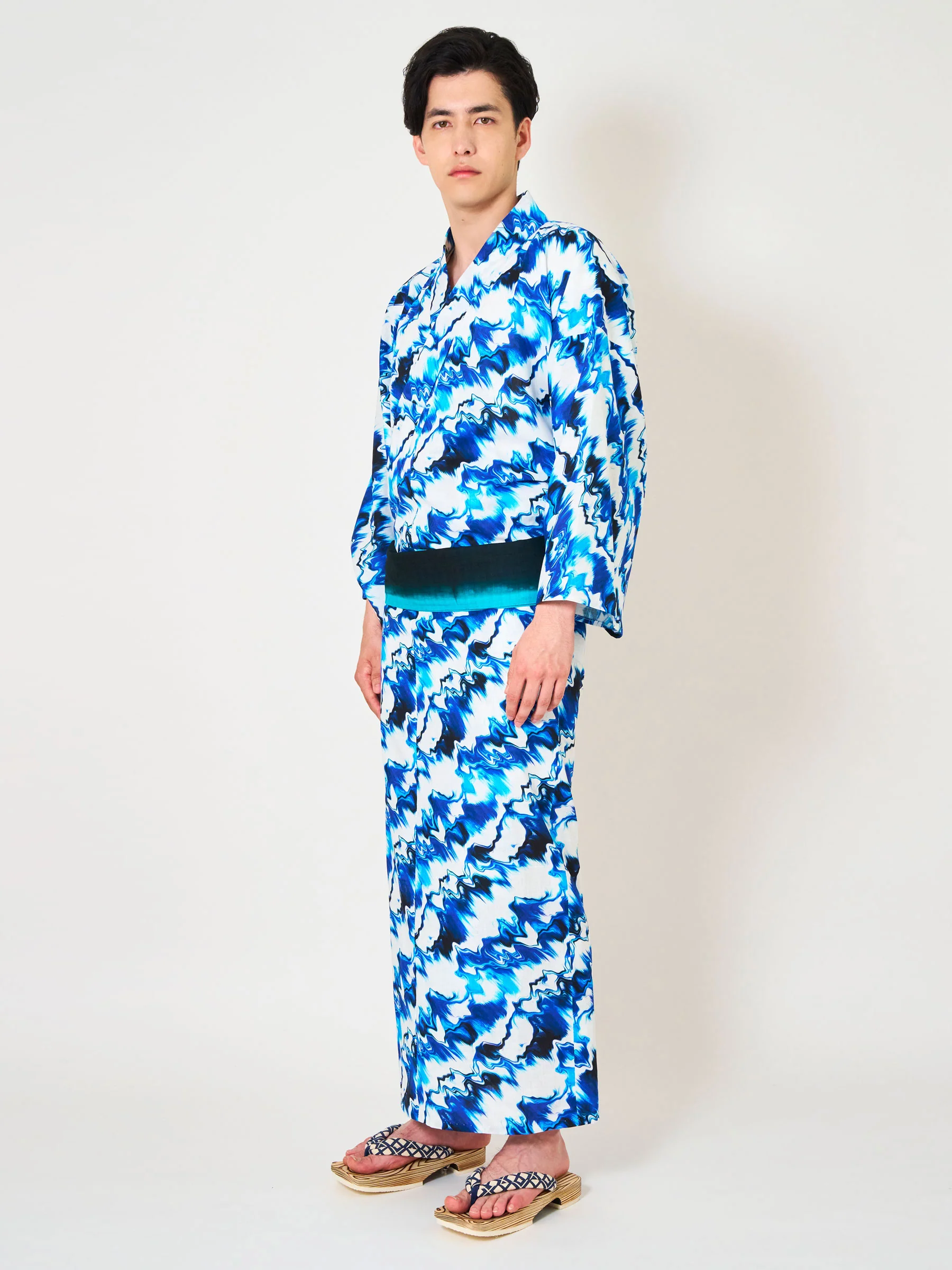 Blue Marble Men's Yukata - Image 3