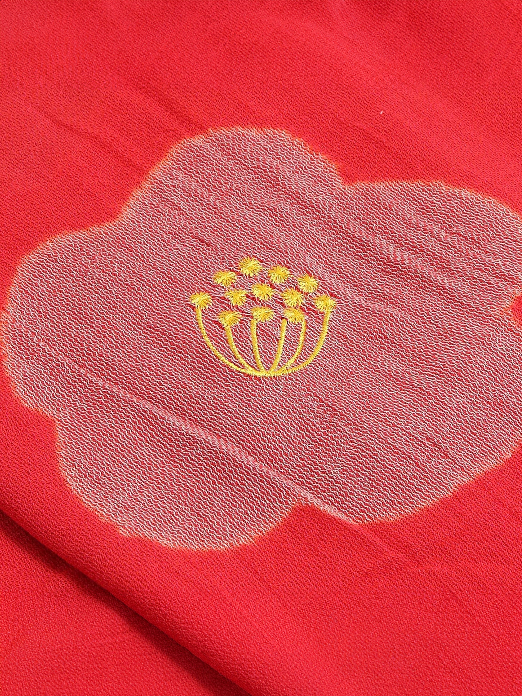 Camellia Shibori Cotton Scarf - KYO-TO-TO - Image 4