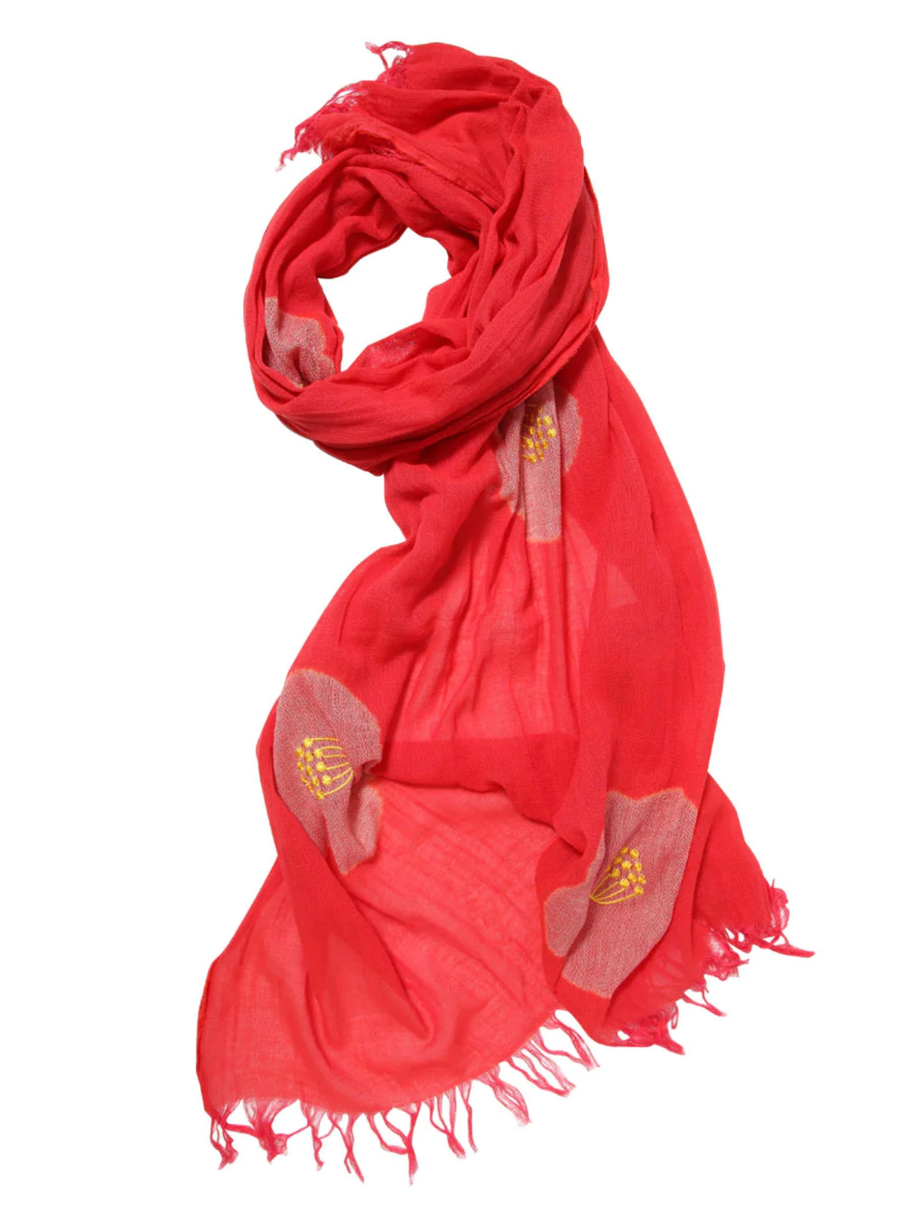 Camellia Shibori Cotton Scarf - KYO-TO-TO - Image 6