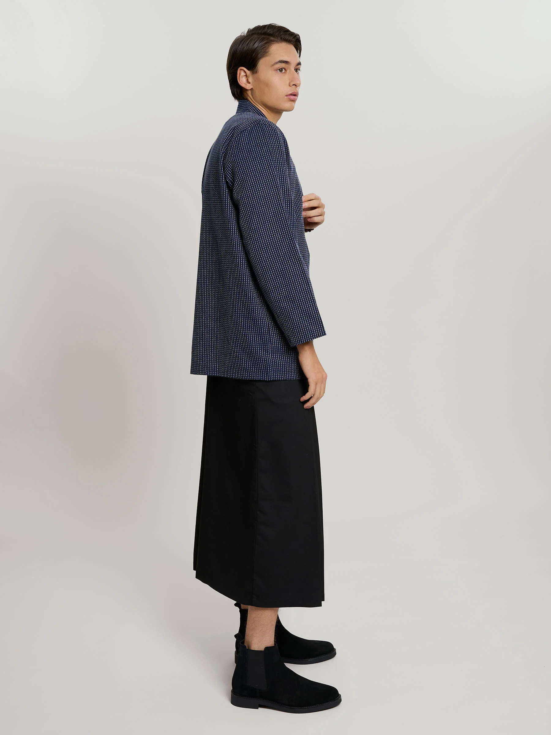 Classic Sashiko Haori Kimono Jacket by Mikeshi - Image 3