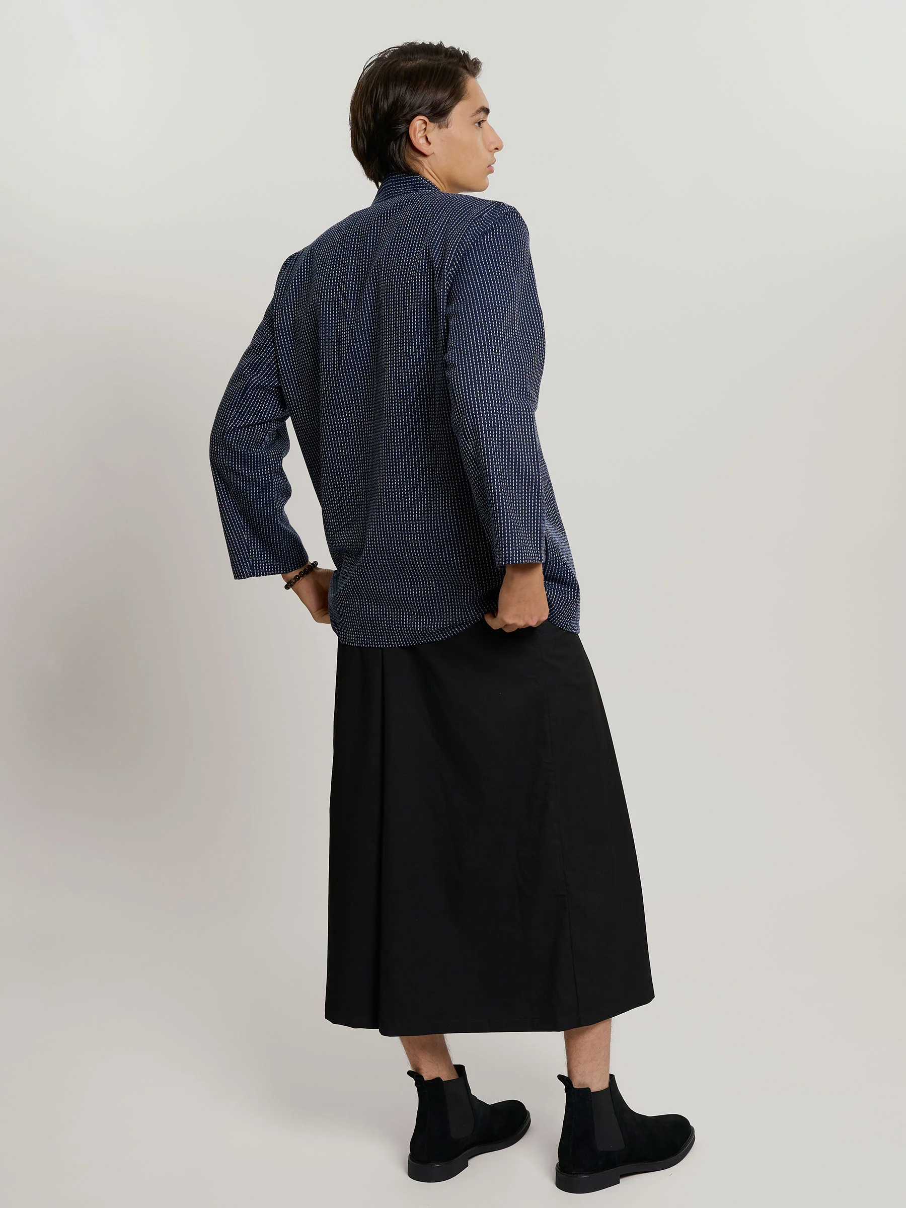 Classic Sashiko Haori Kimono Jacket by Mikeshi - Image 4