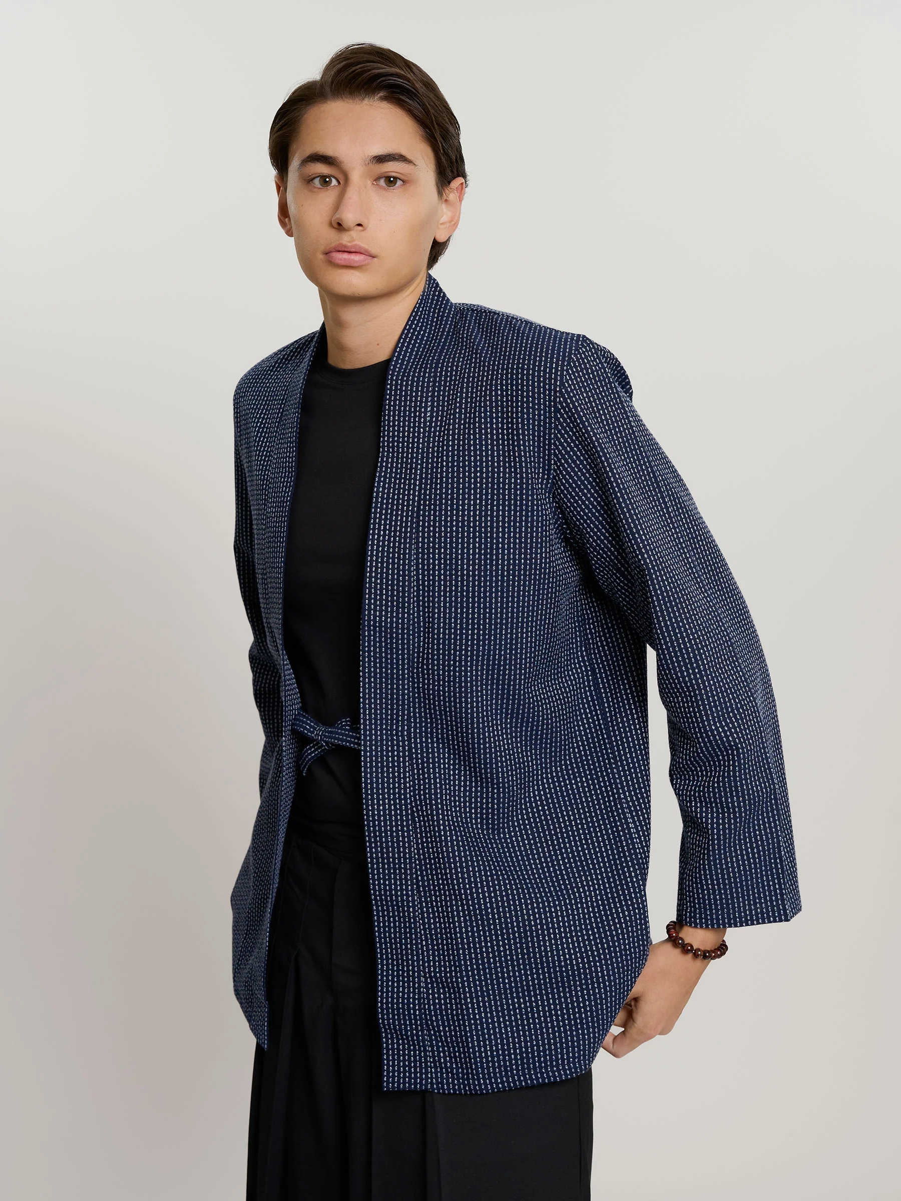 Classic Sashiko Haori Kimono Jacket by Mikeshi - Image 5