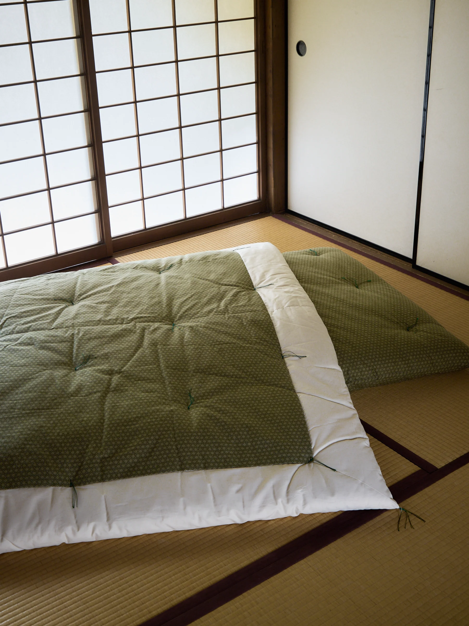 Natural Cotton Japanese Futon Mattress & Duvet Set - Image 6