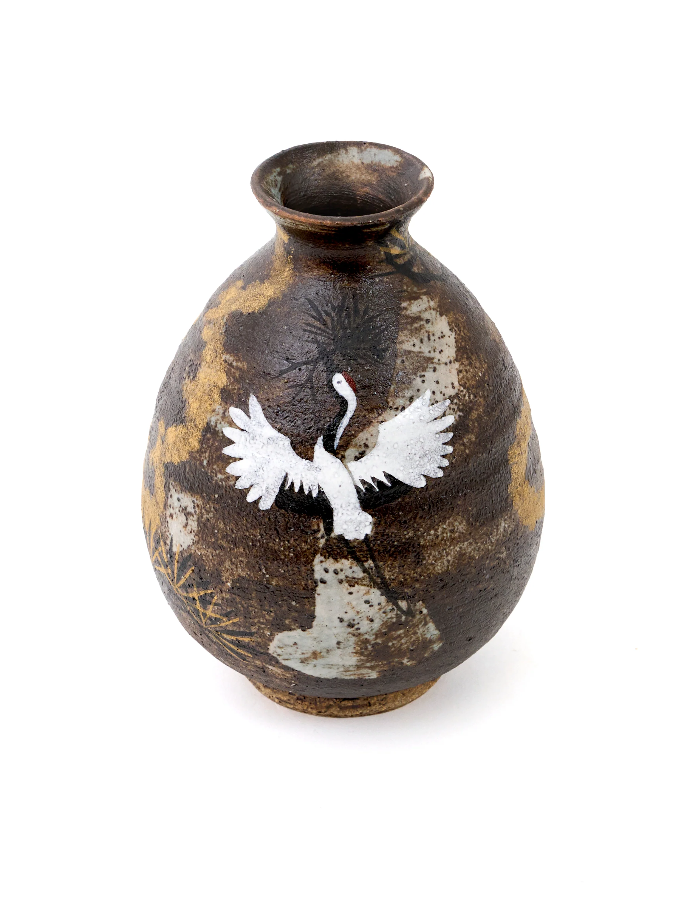 Crane Kyoto Ware Japanese Sake Set by Hachiman - Image 4
