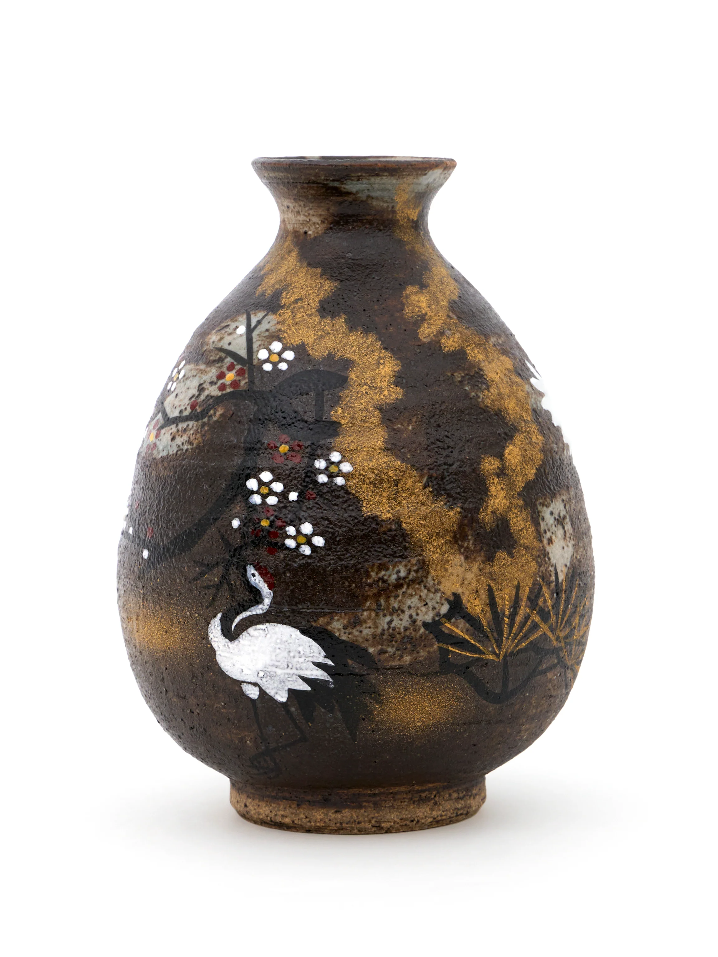 Crane Kyoto Ware Japanese Sake Set by Hachiman - Image 6
