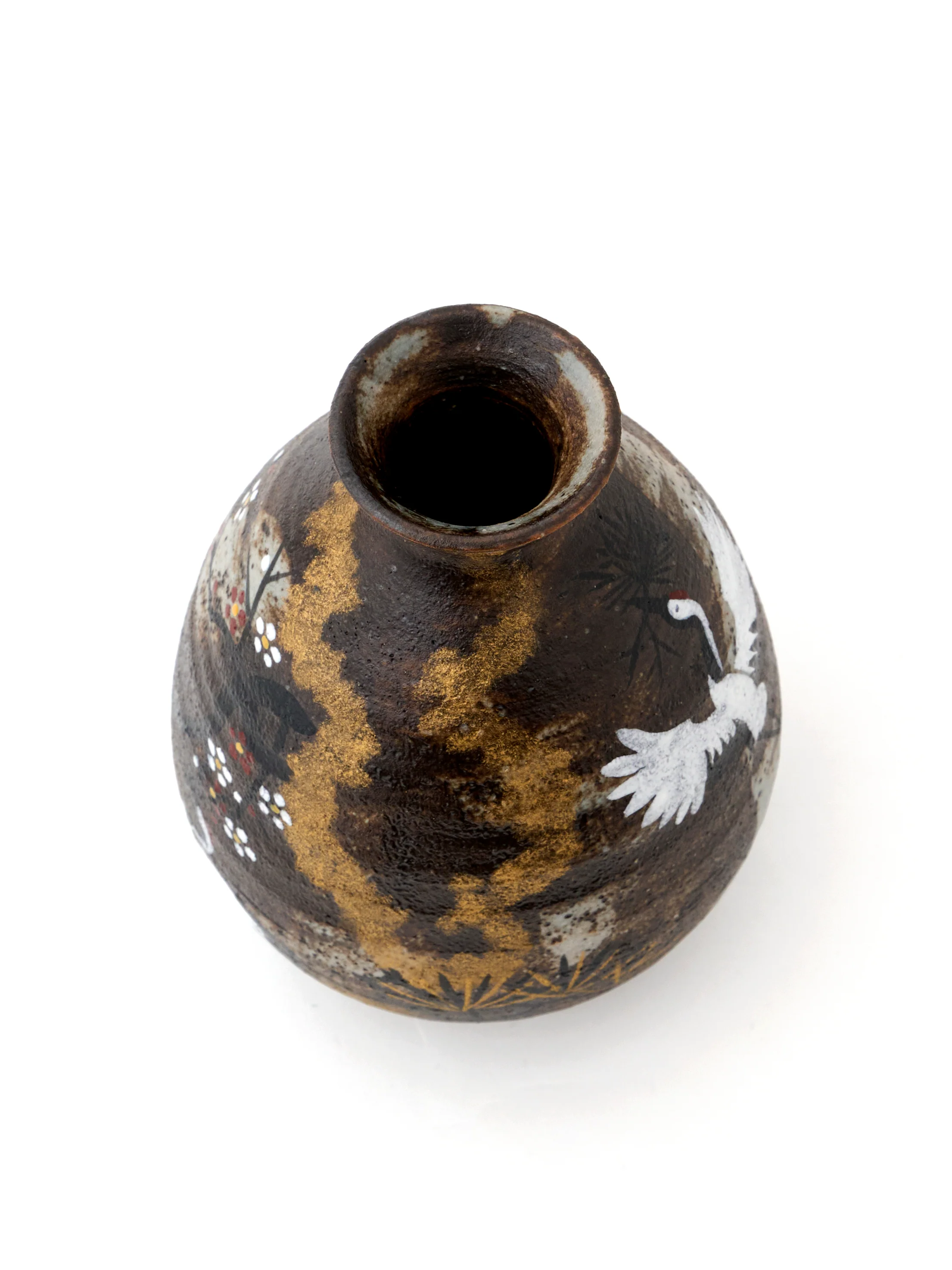 Crane Kyoto Ware Japanese Sake Set by Hachiman - Image 7