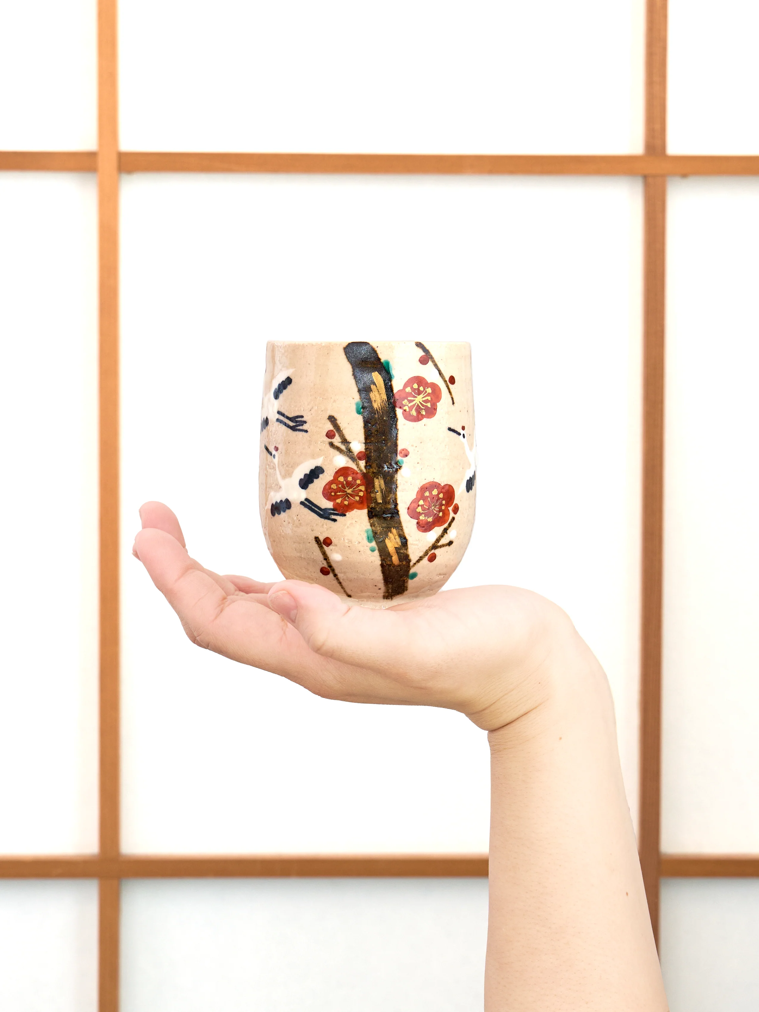 Crane Kyoto Ware Yunomi Teacup Set by Kitaya (6fl.oz/170ml) - Image 8