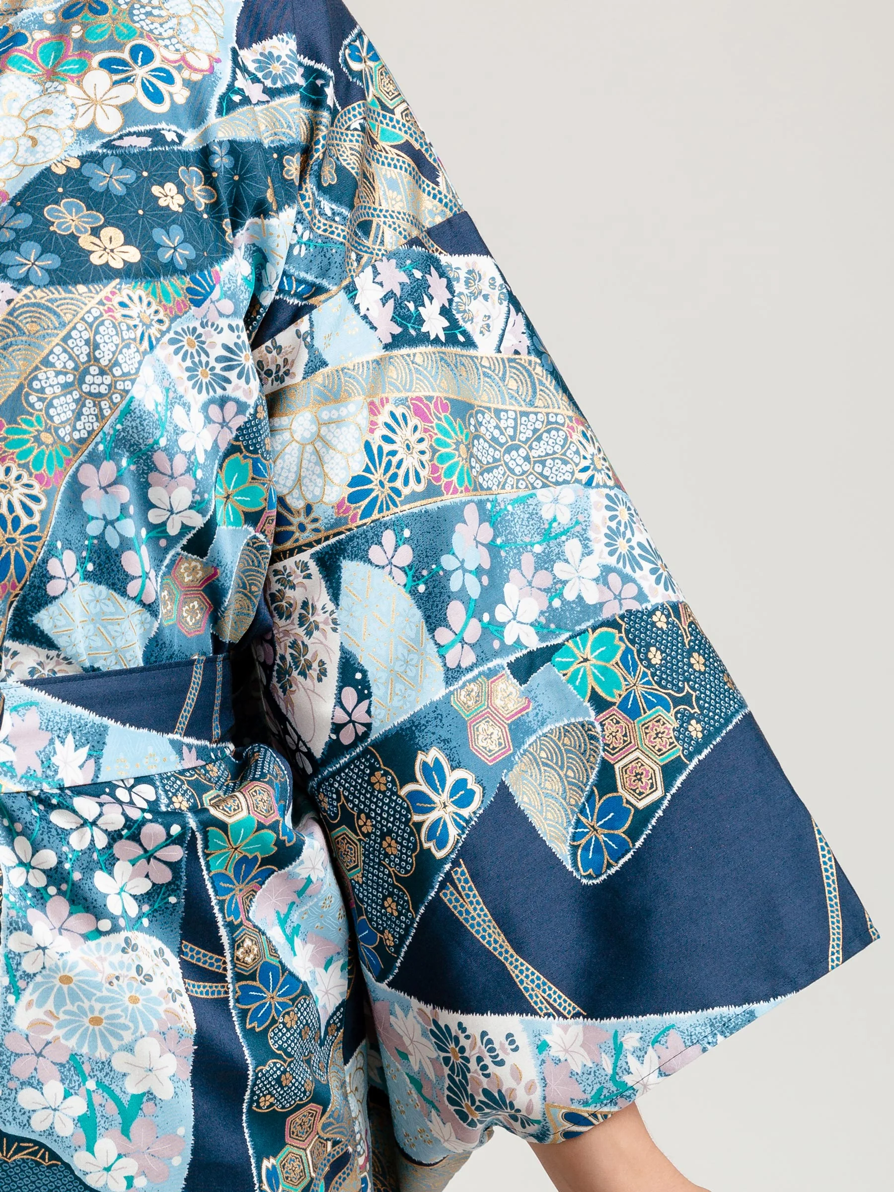 Floral Ribbon Long Kimono Robe - Image 5