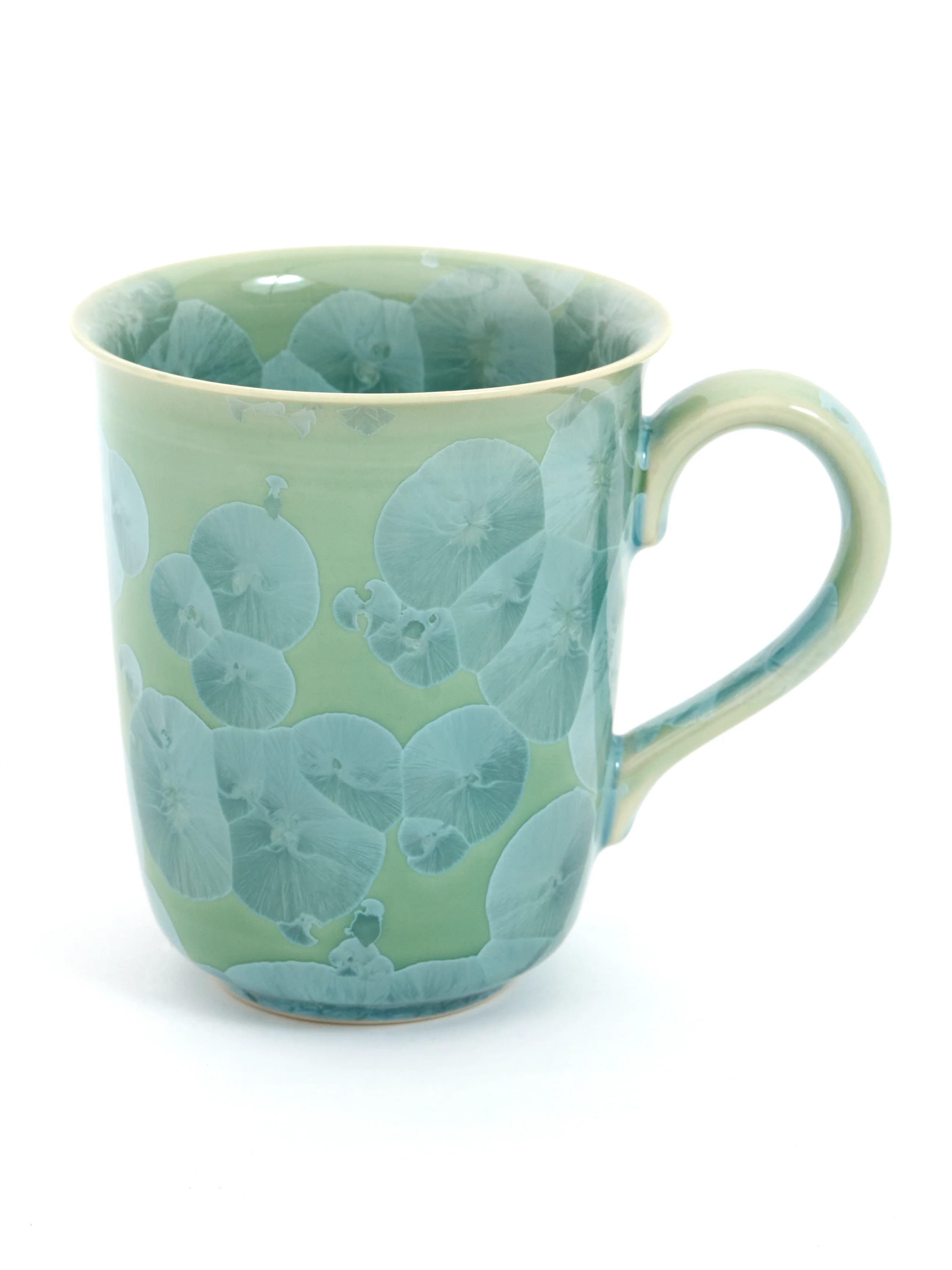 Green Crystal Kyoto Ware Large Coffee Mug by Touan (17fl.oz/500ml) - Image 3