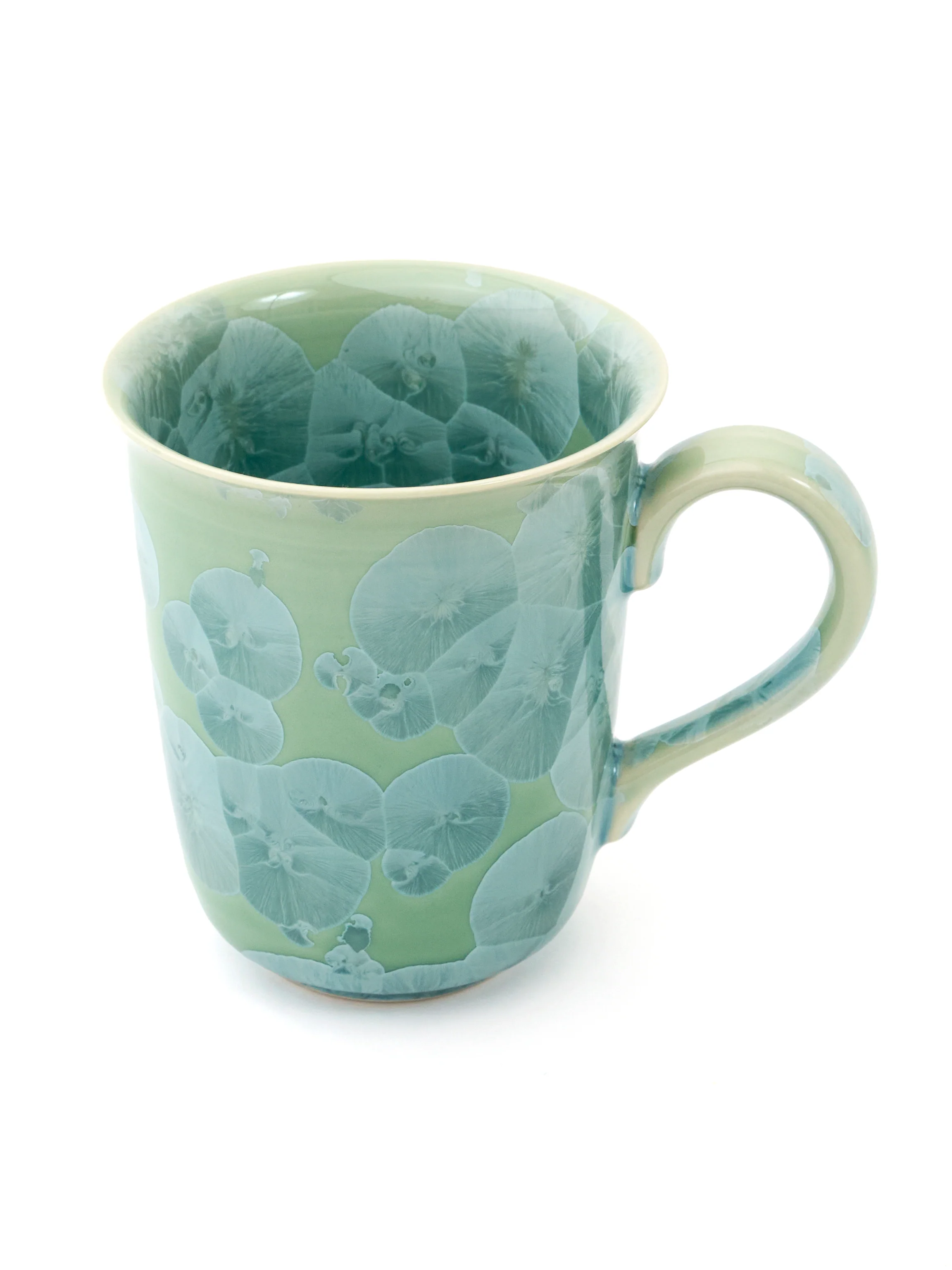 Green Crystal Kyoto Ware Large Coffee Mug by Touan (17fl.oz/500ml) - Image 4