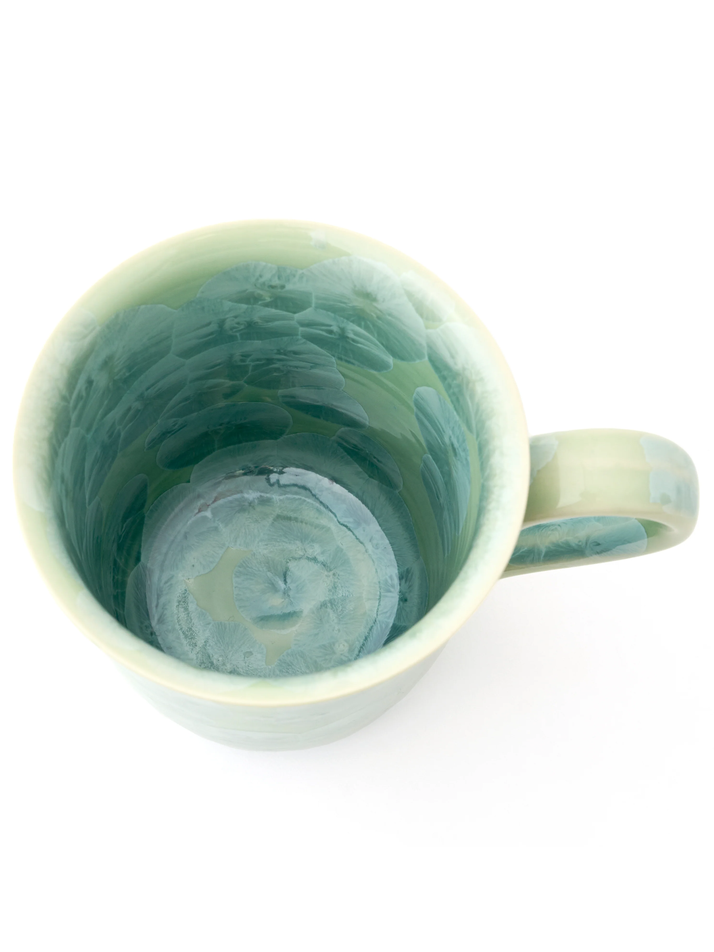 Green Crystal Kyoto Ware Large Coffee Mug by Touan (17fl.oz/500ml) - Image 5