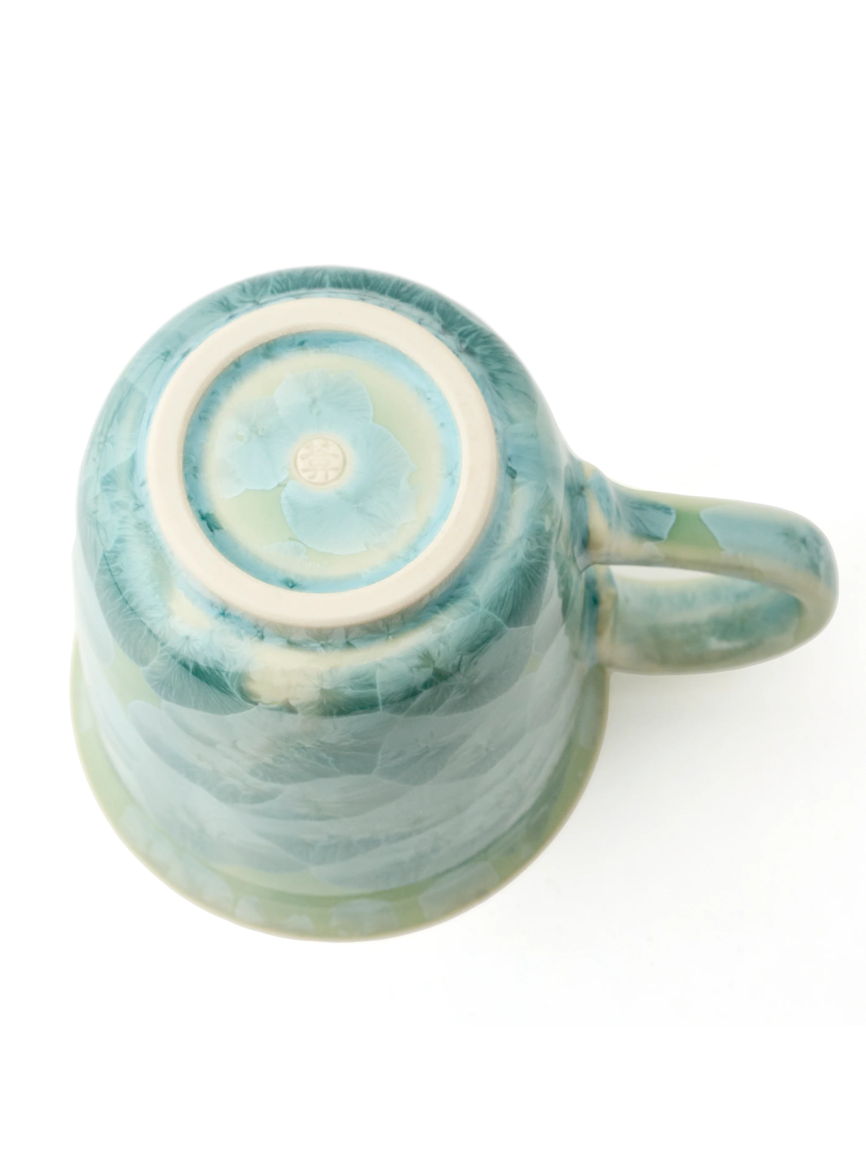 Green Crystal Kyoto Ware Large Coffee Mug by Touan (17fl.oz/500ml) - Image 6