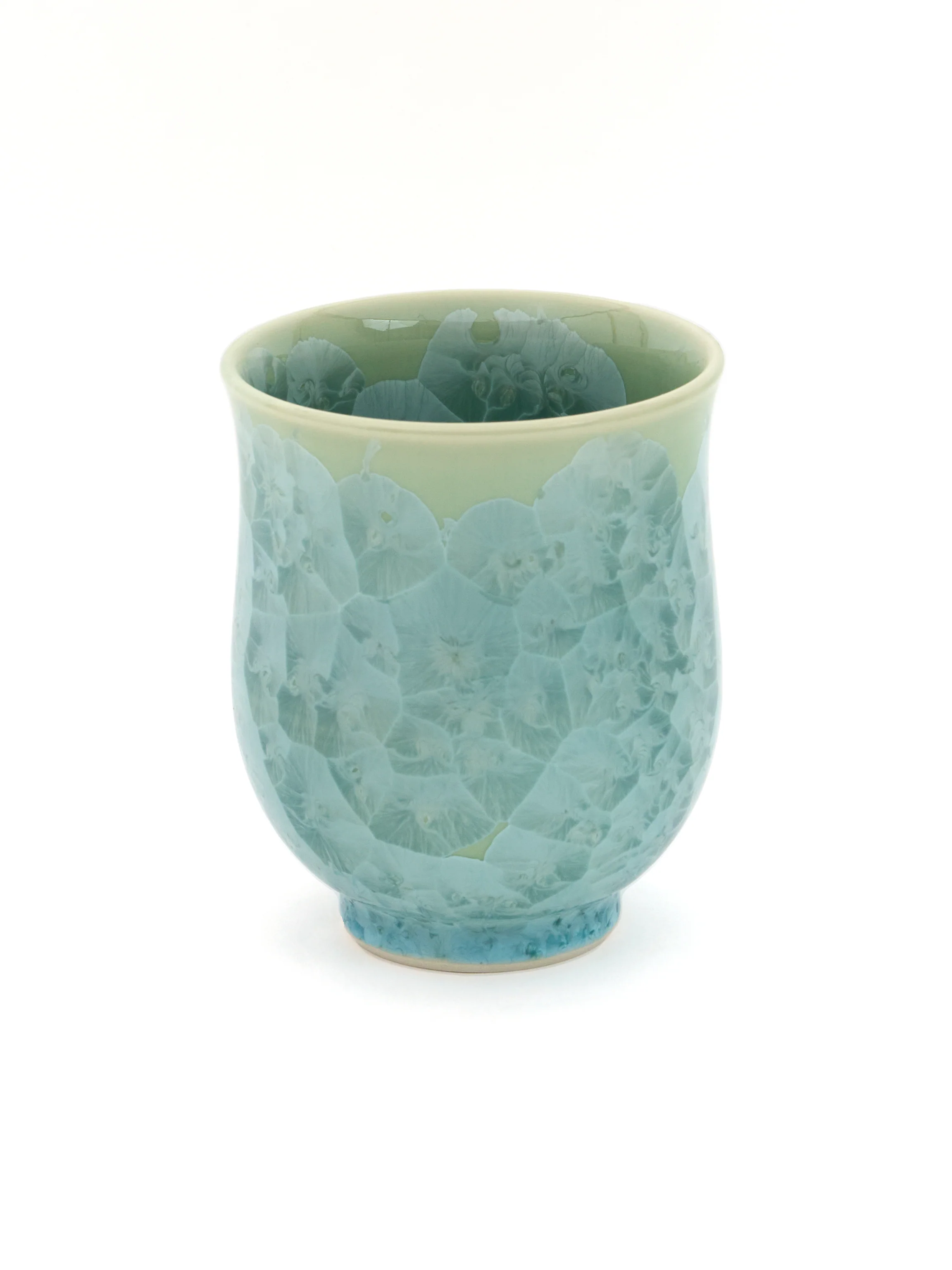 Green Crystal Kyoto Ware Yunomi Teacup Set by Touan (7fl.oz/200ml) - Image 4