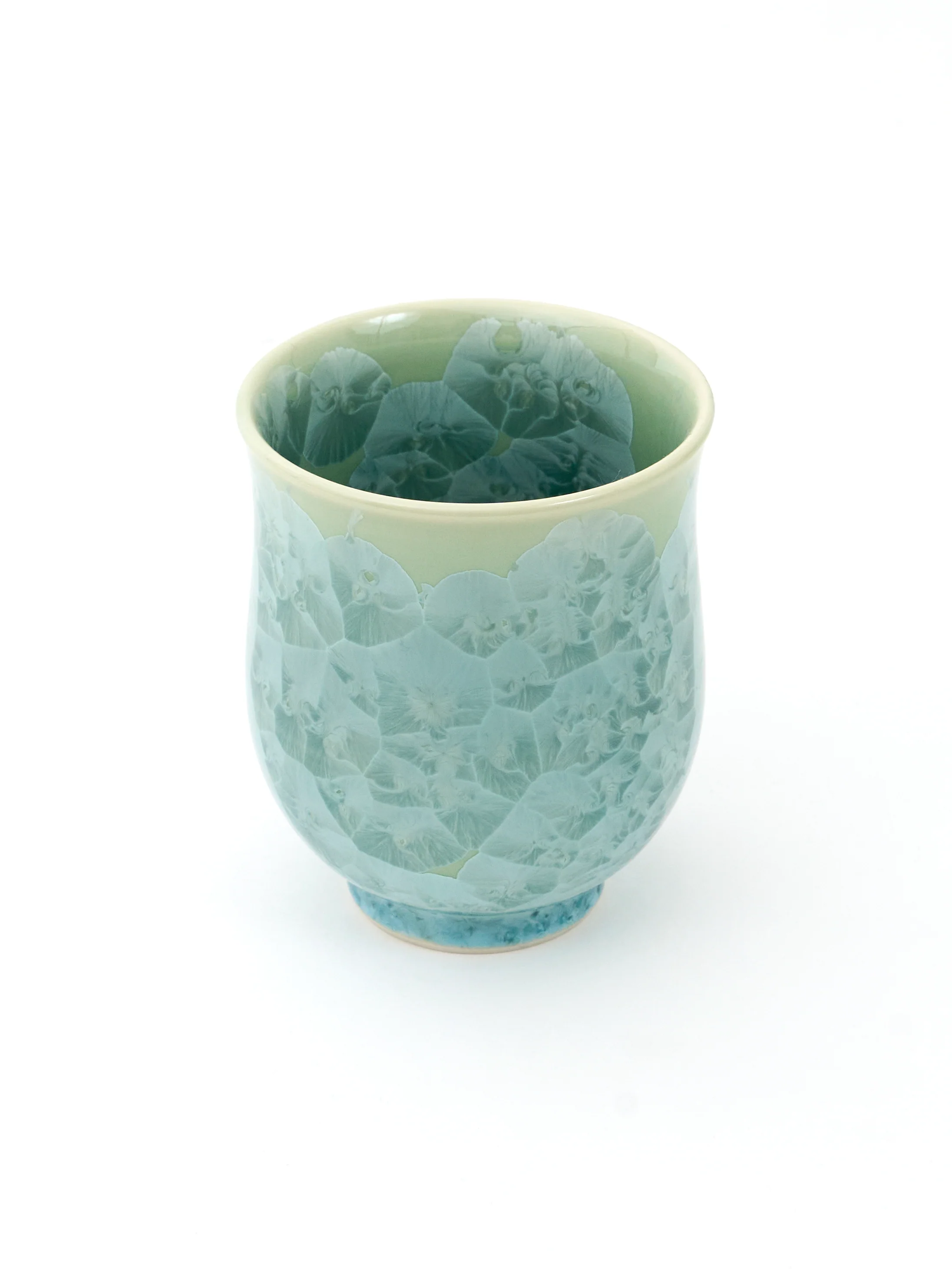 Green Crystal Kyoto Ware Yunomi Teacup Set by Touan (7fl.oz/200ml) - Image 5