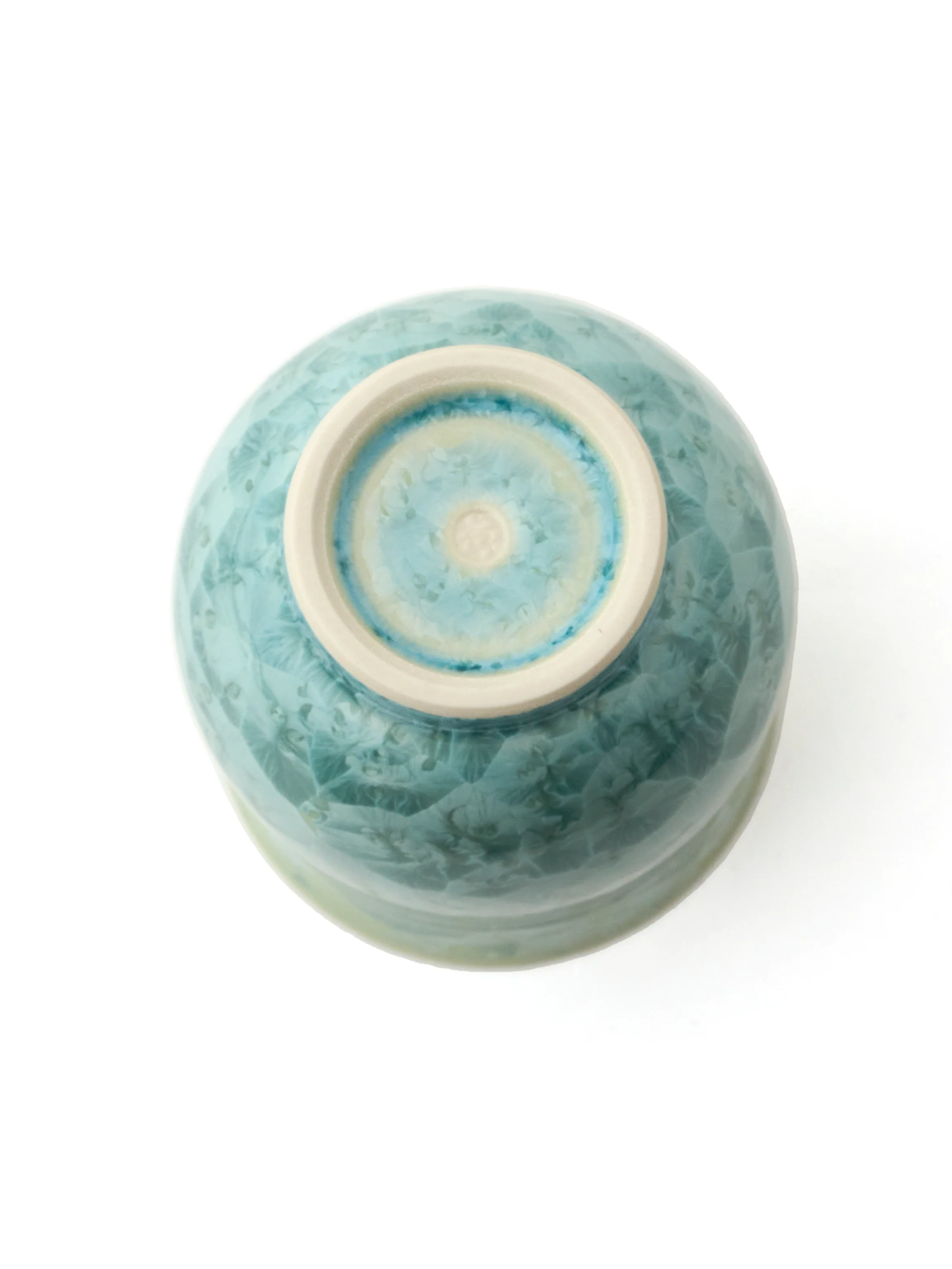 Green Crystal Kyoto Ware Yunomi Teacup Set by Touan (7fl.oz/200ml) - Image 7
