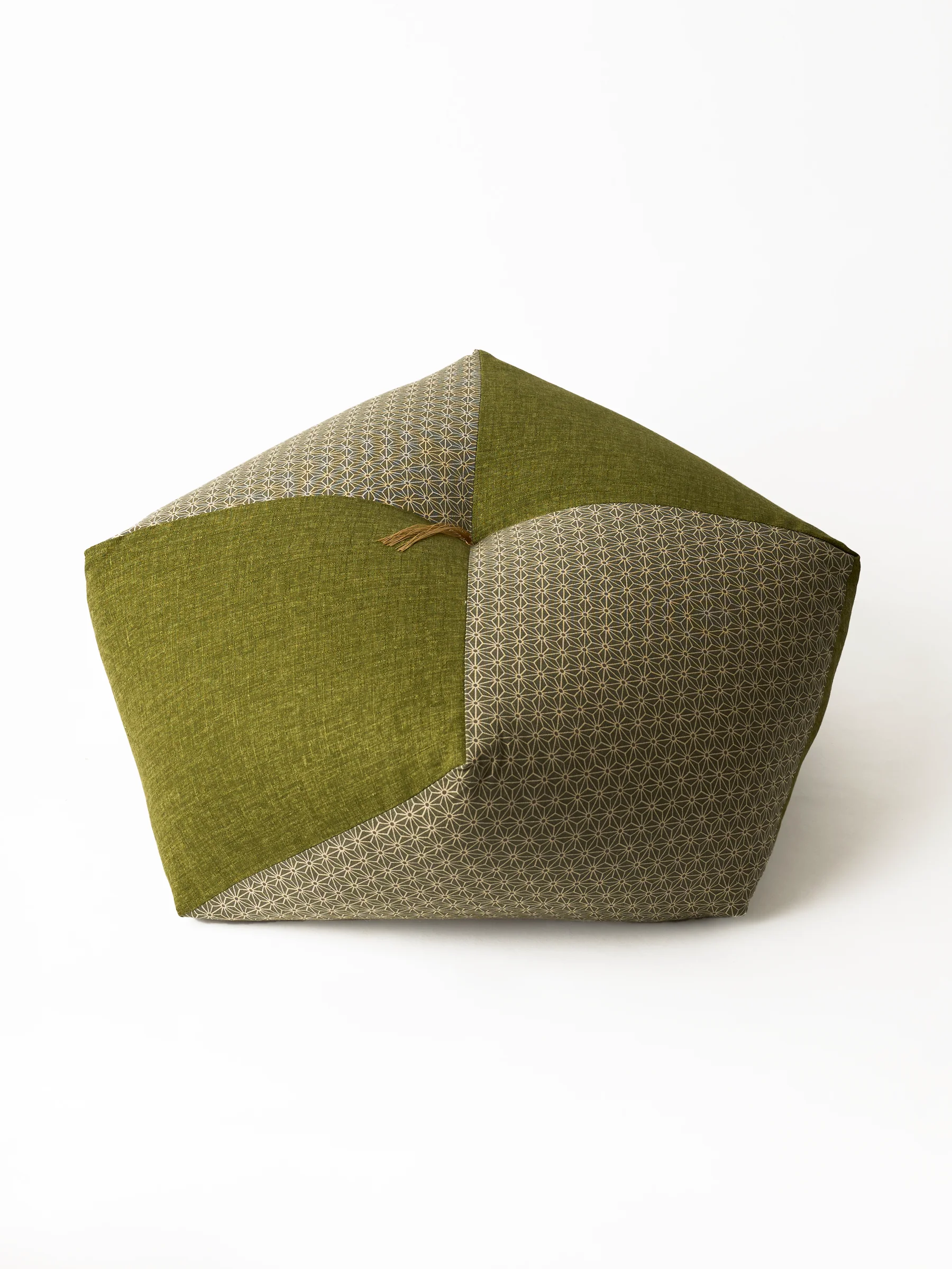 Zafu & Zabuton Meditation Cushions Set – Asanoha Green - Image 3