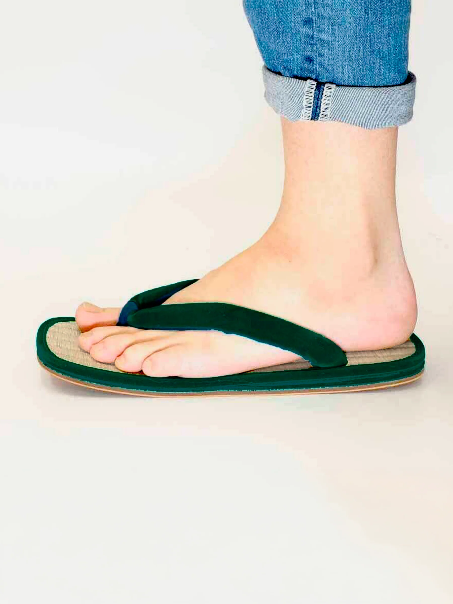 Green Tatami Rush Grass Men’s Setta Sandals - Image 7