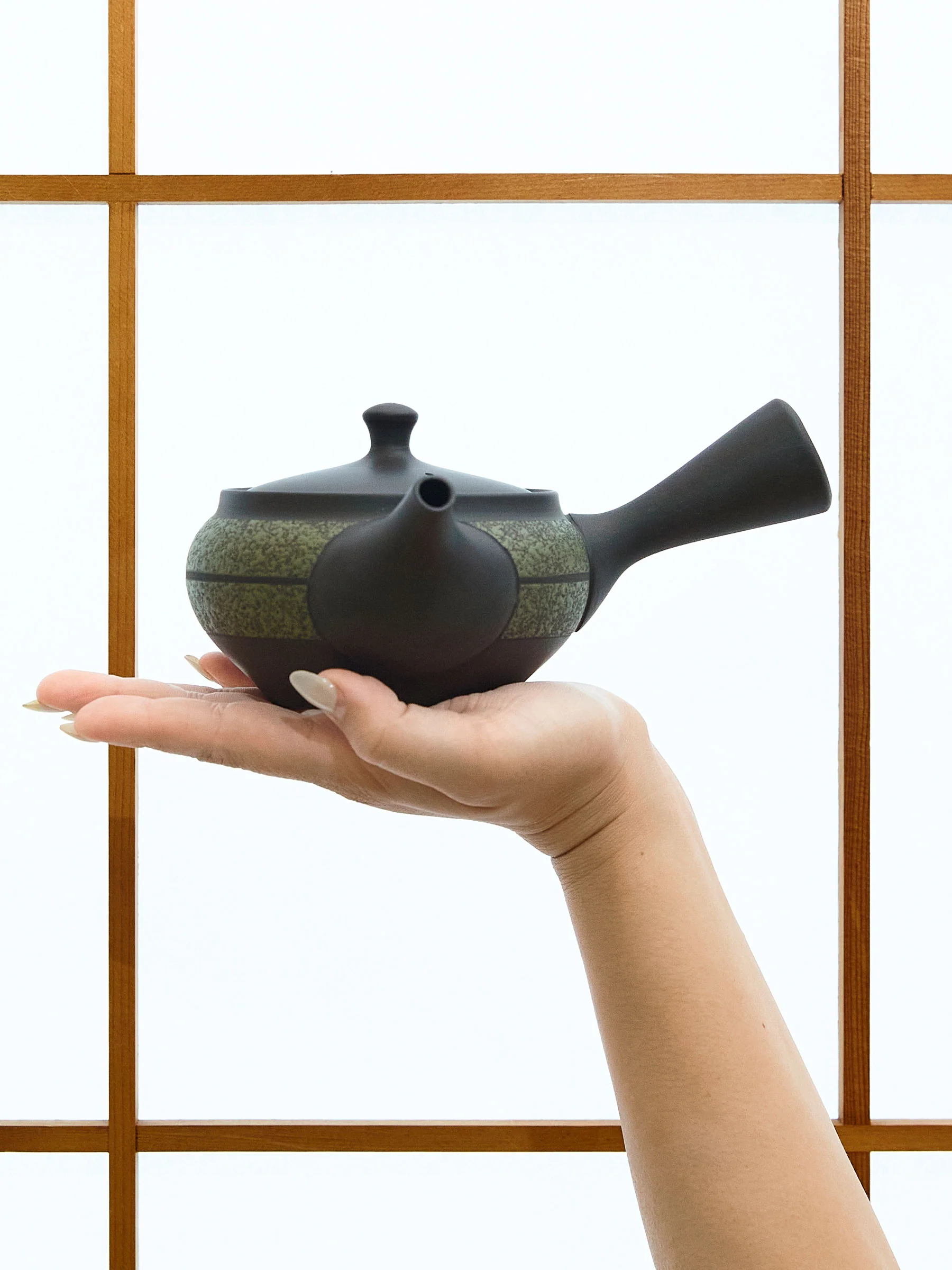 Green Tokoname Japanese Teapot Set by Ukou (12oz/360ml) - Image 11