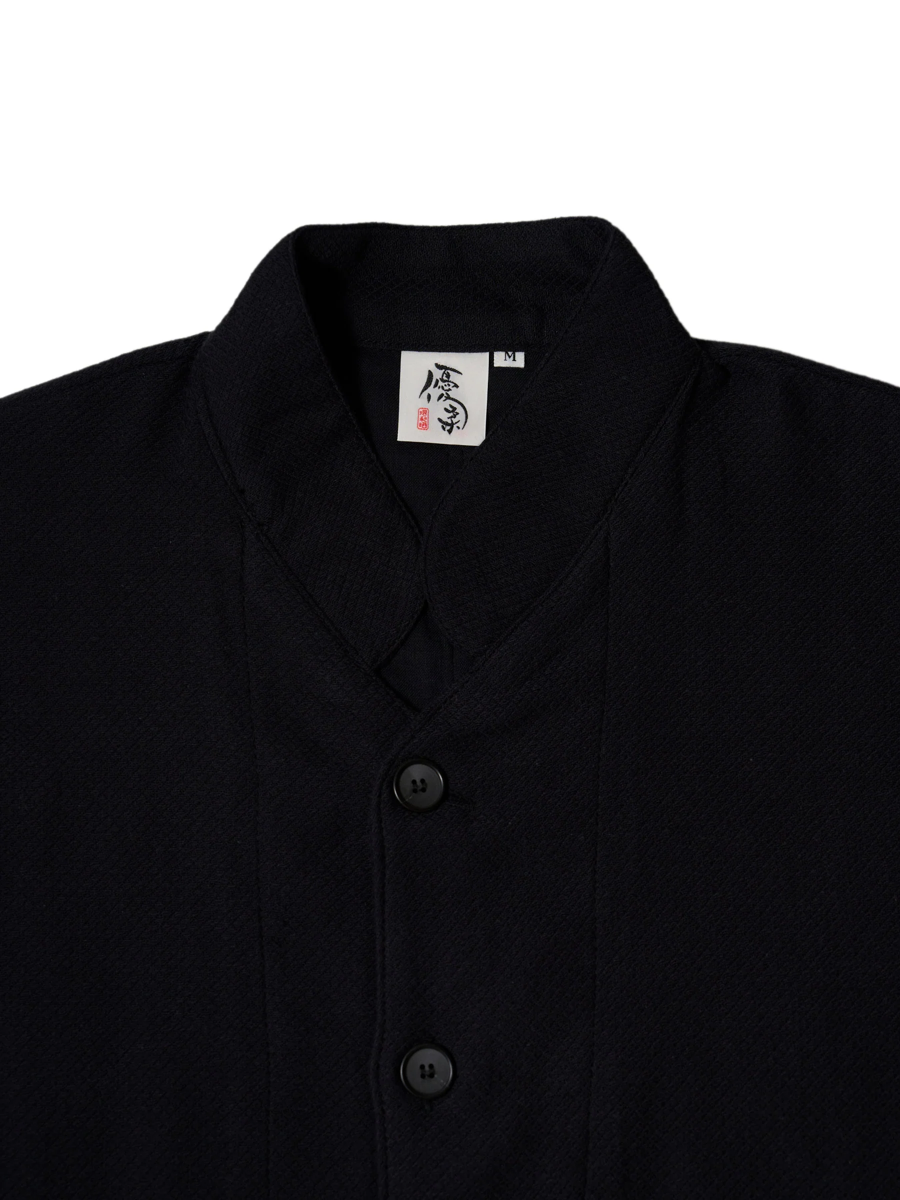 Heritage-Cut Cotton Gauze Samue Pajama Set in Black - Image 5