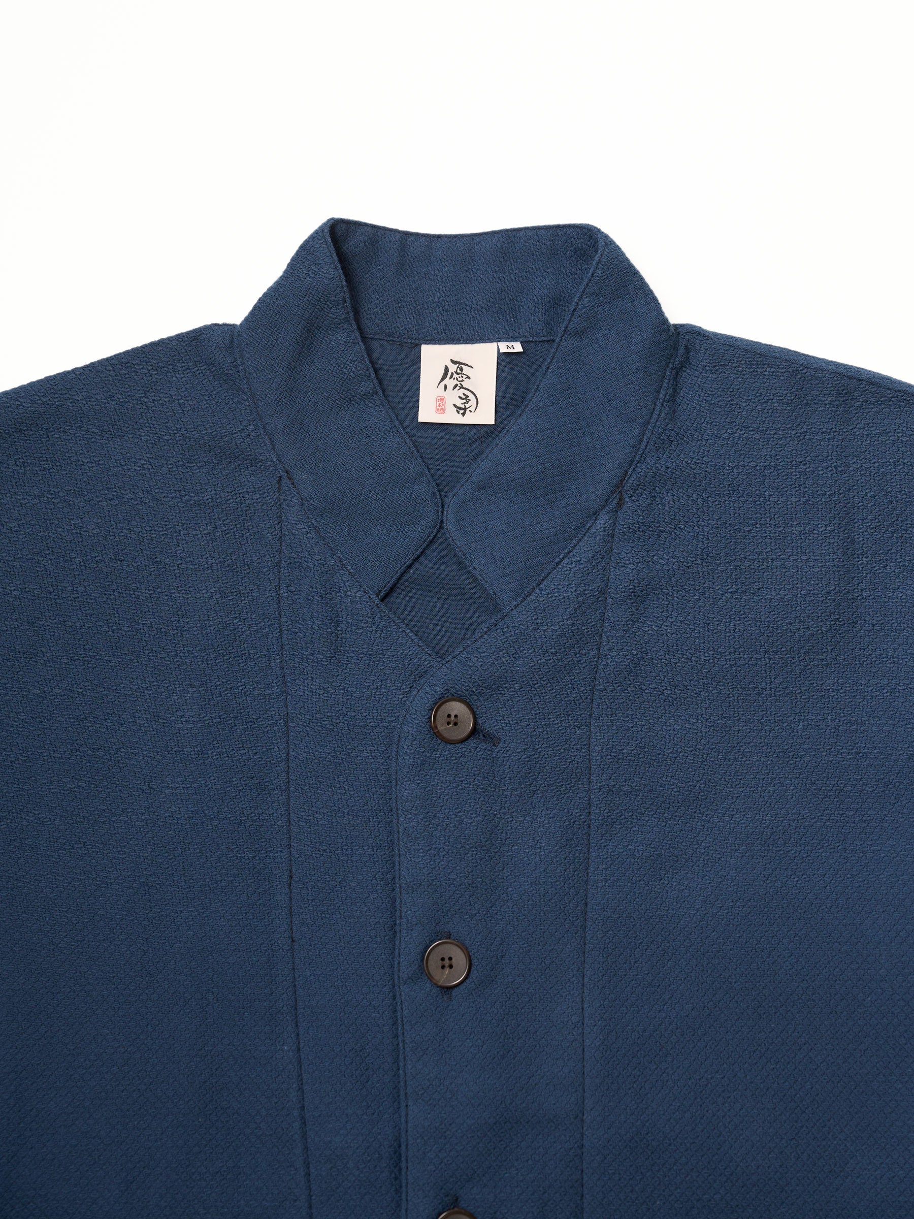 Heritage-Cut Cotton Gauze Samue Pajama Set in Indigo - Image 5