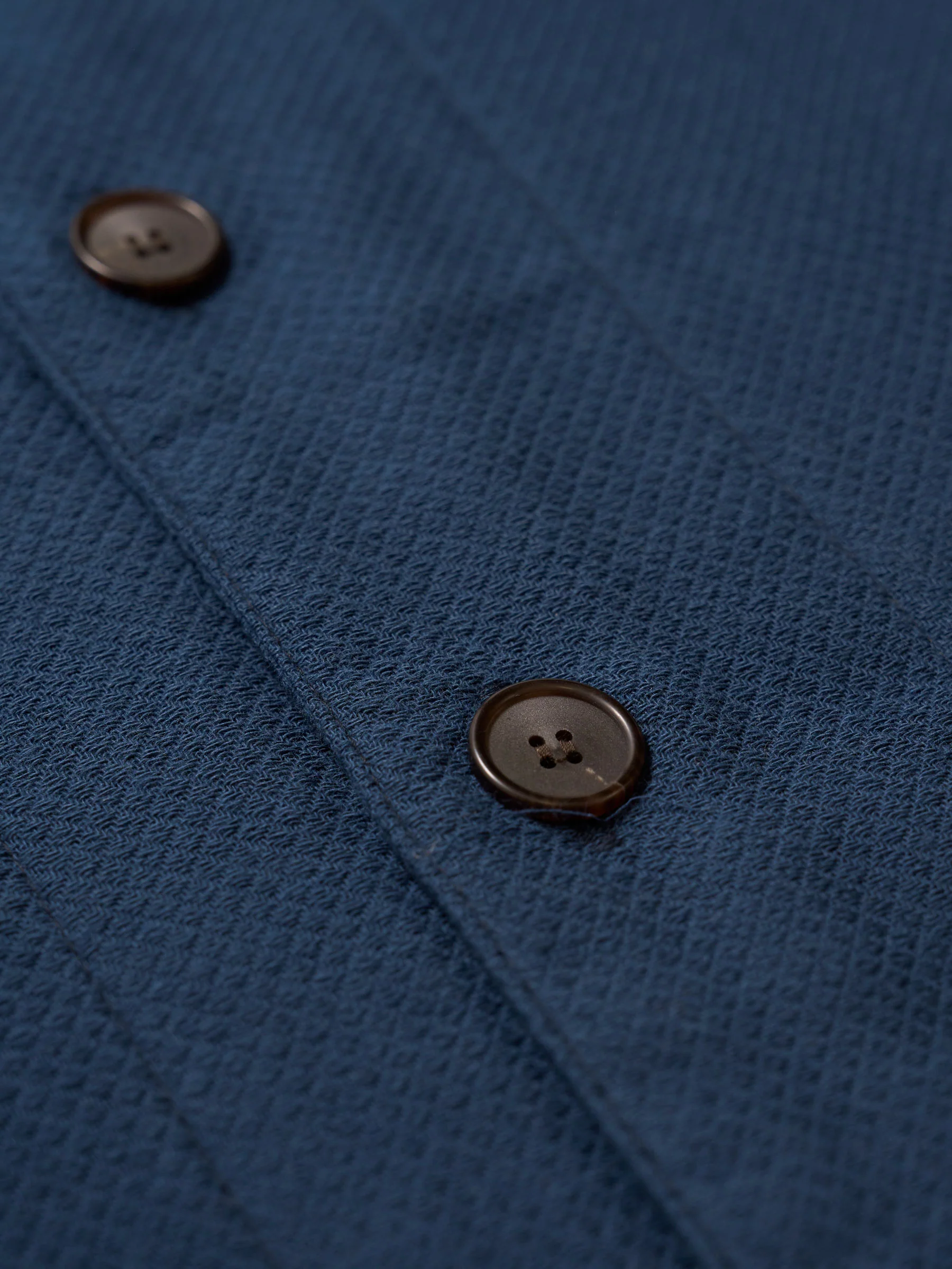 Heritage-Cut Cotton Gauze Samue Pajama Set in Indigo - Image 6