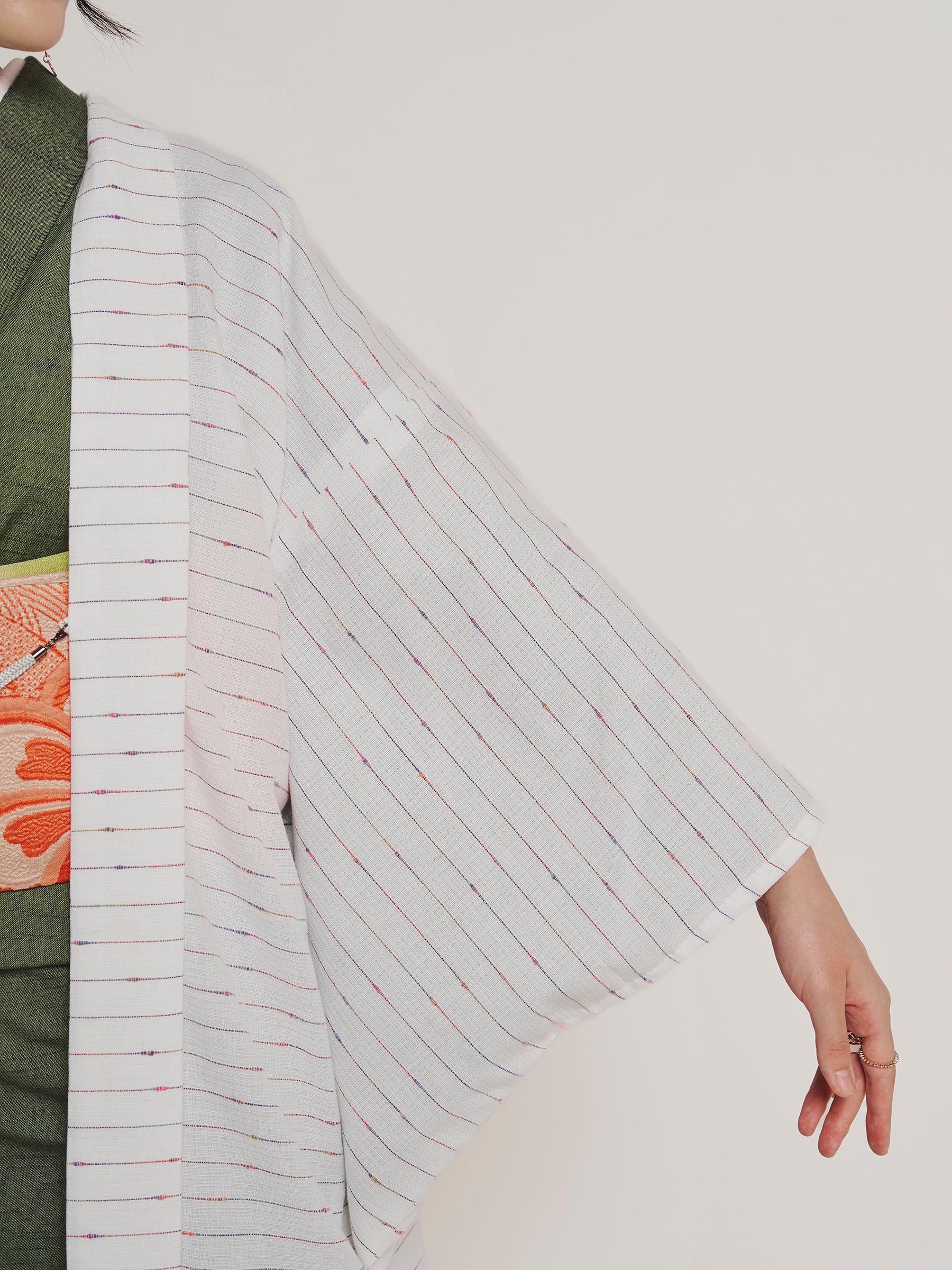 Hikari White Traditional Haori Jacket - Image 5