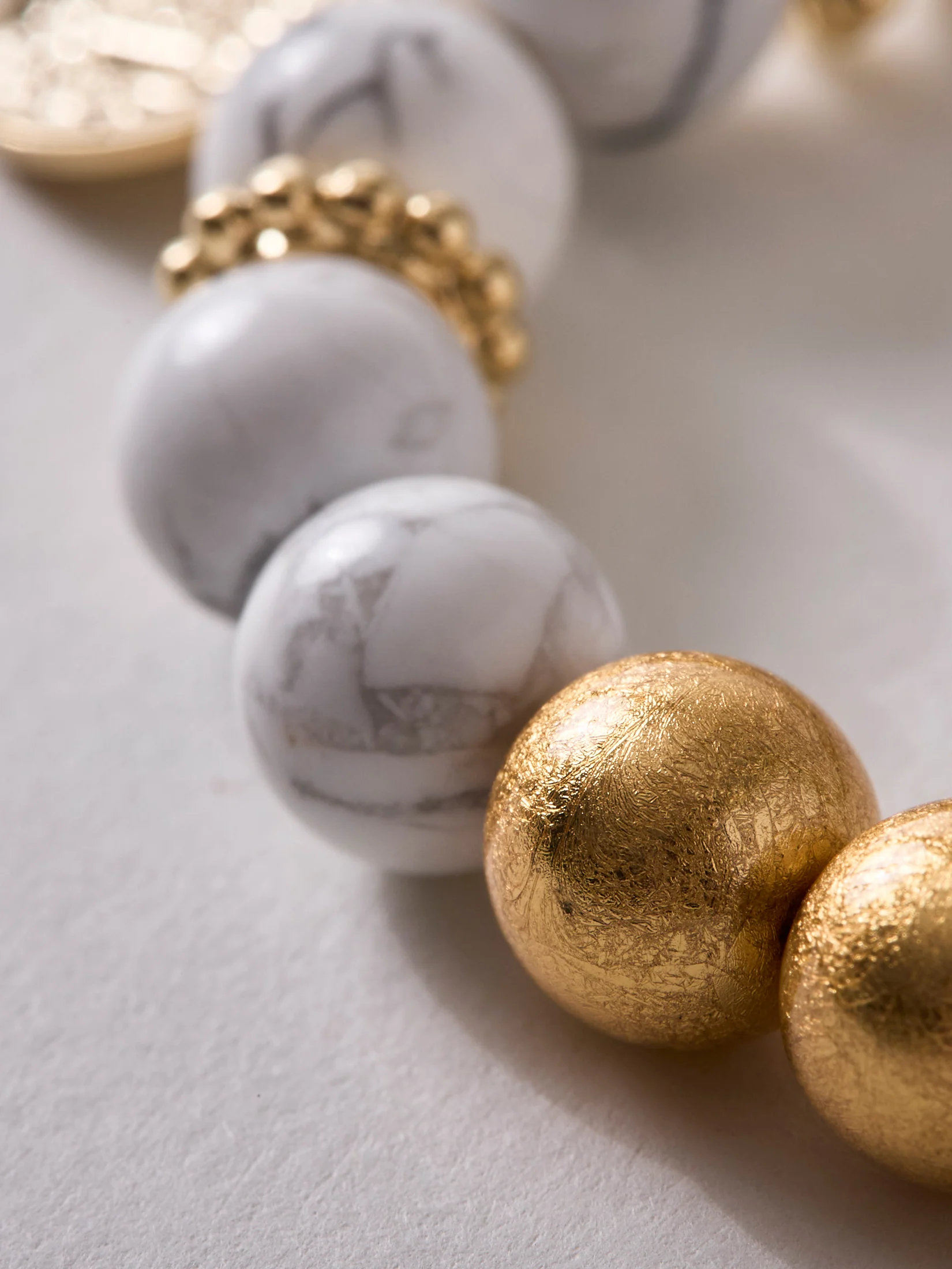 Howlite Gold Leaf Bracelet by Hakuza - Image 3