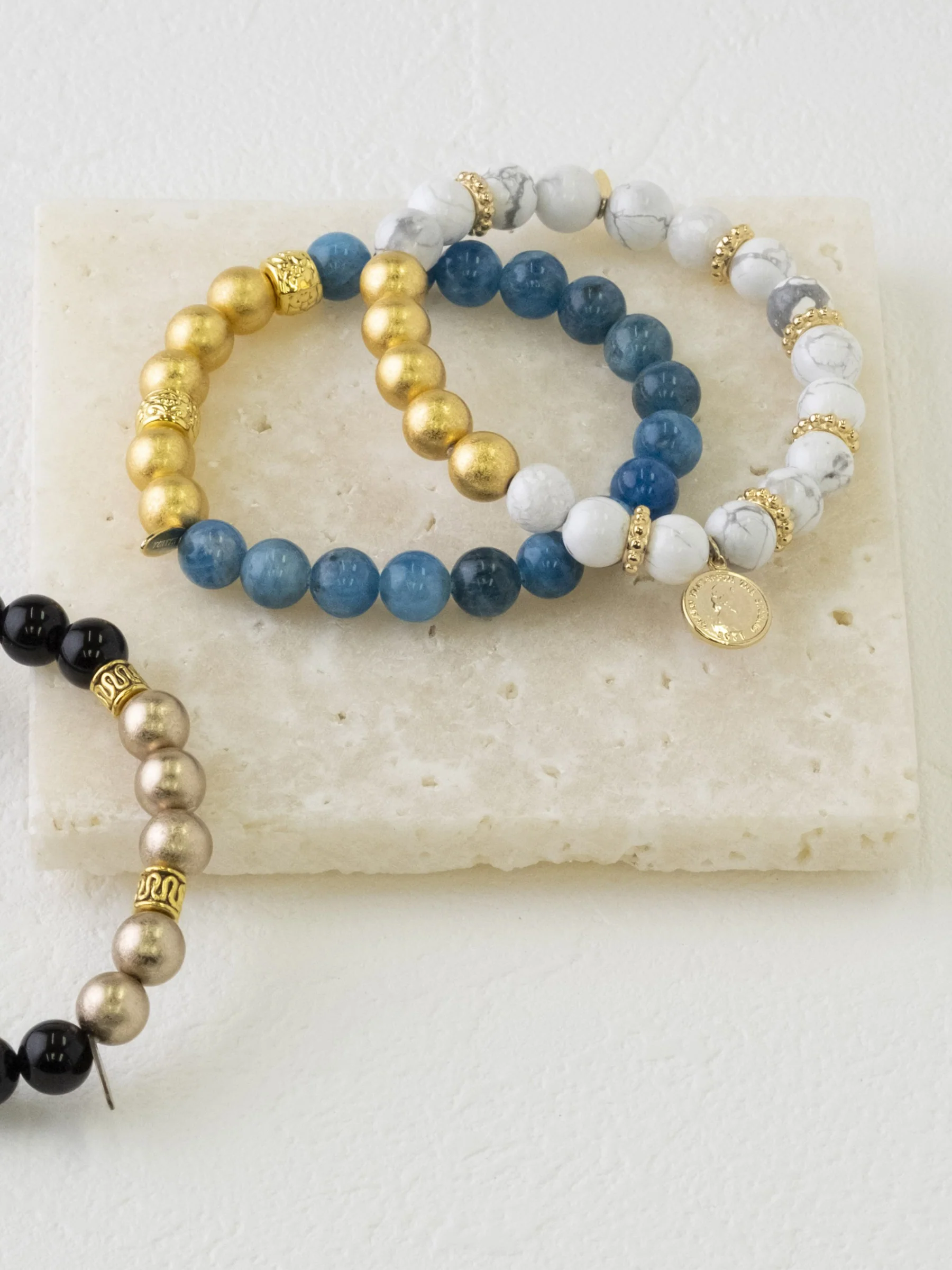 Howlite Gold Leaf Bracelet by Hakuza - Image 4
