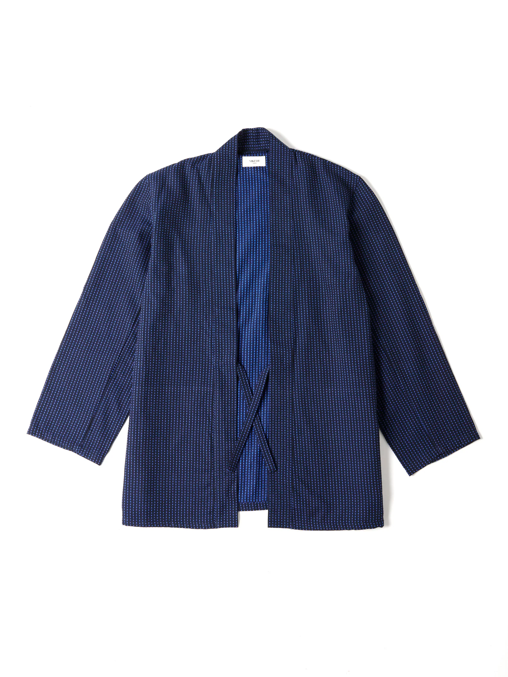 Indigo Sashiko Haori Kimono Jacket by Mikeshi - Image 12