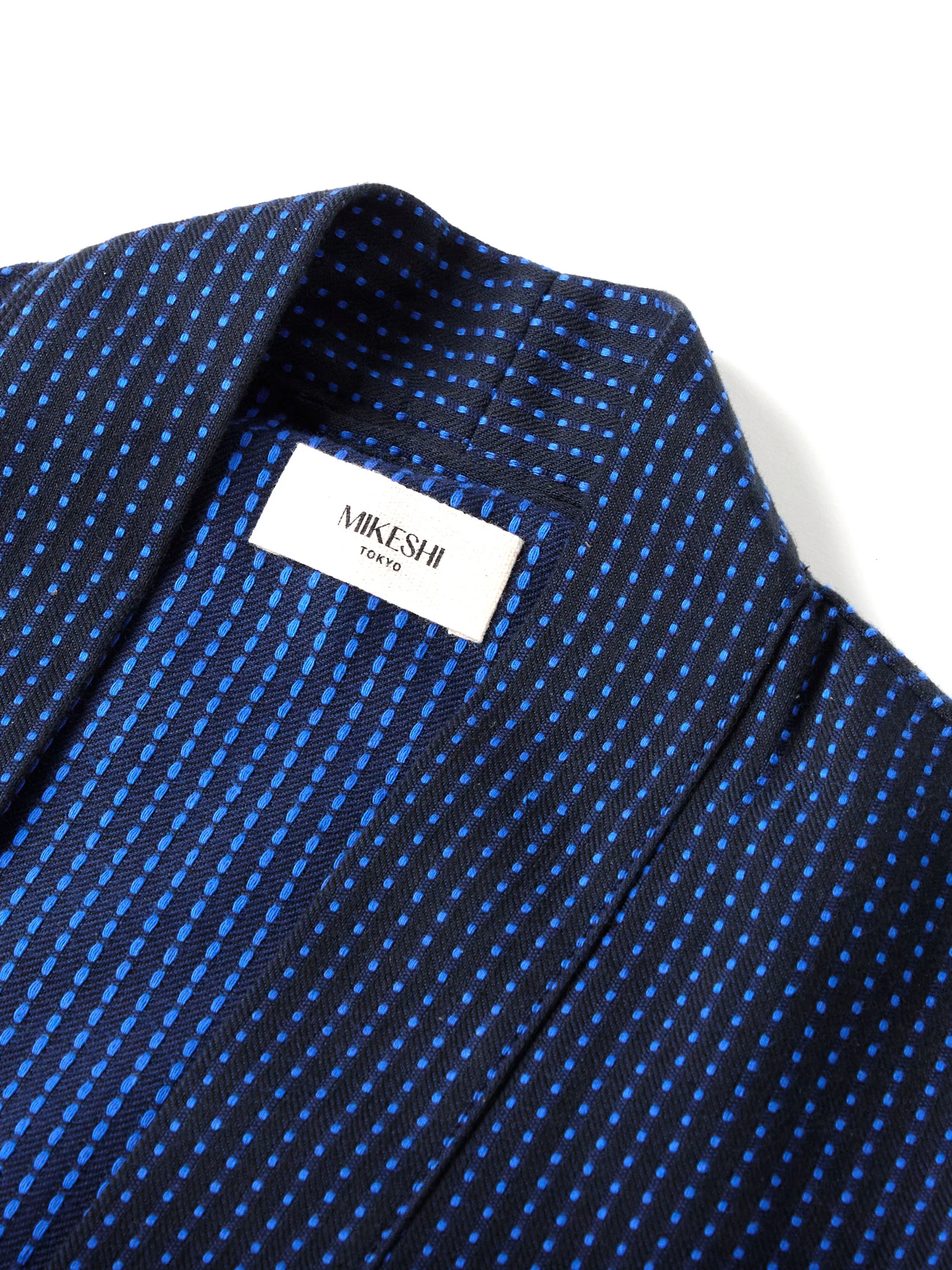Indigo Sashiko Haori Kimono Jacket by Mikeshi - Image 7