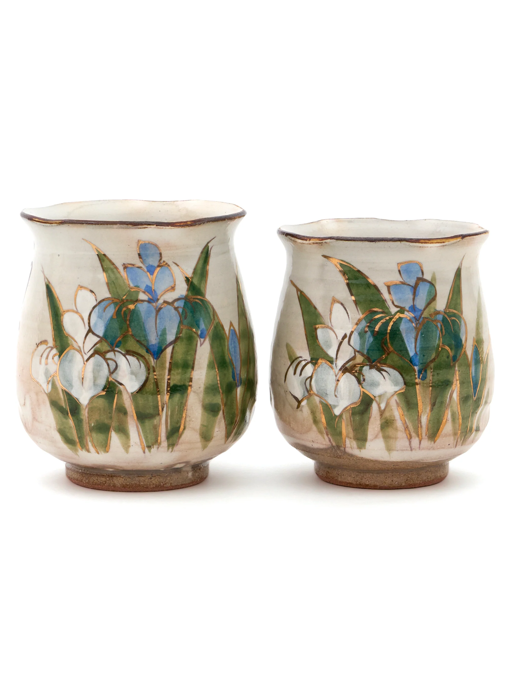 Iris Kyoto Ware Yunomi Teacup Set by Shunzan - Image 3