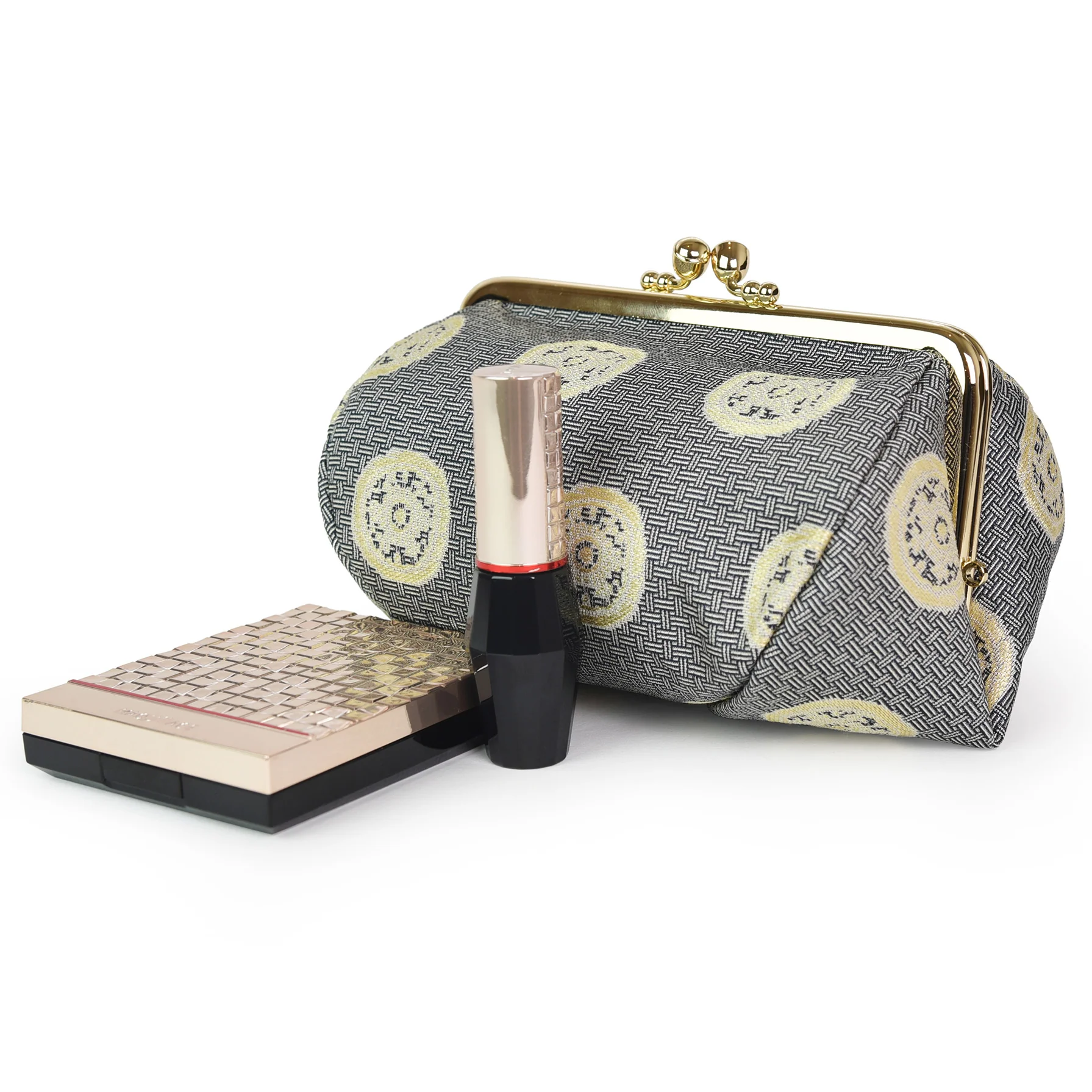 Itoya Silk Brocade Travel Makeup Bag - Image 5