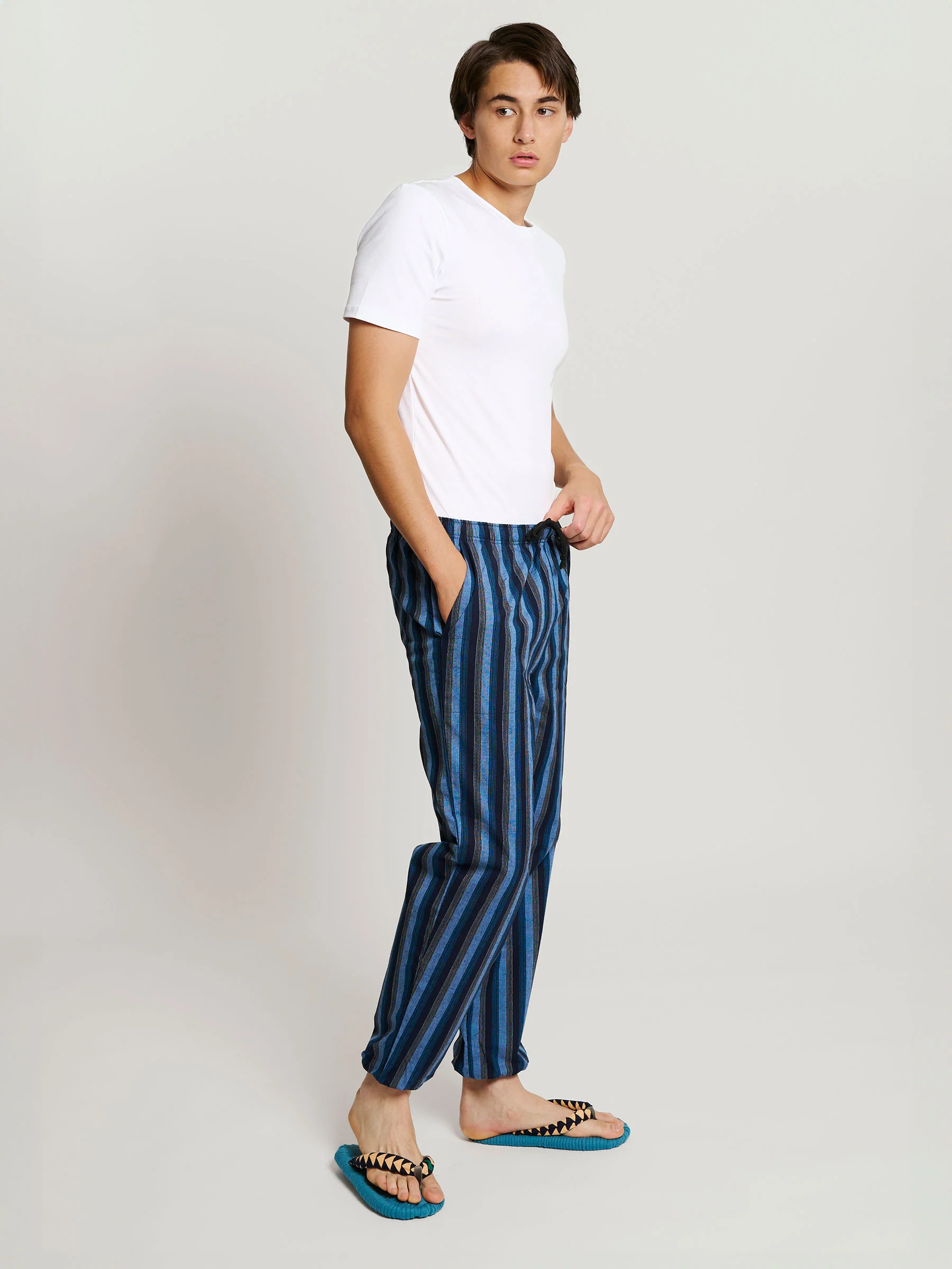 Monpe Men’s Cotton Lounge Pants in Katsuo Weave - Image 4