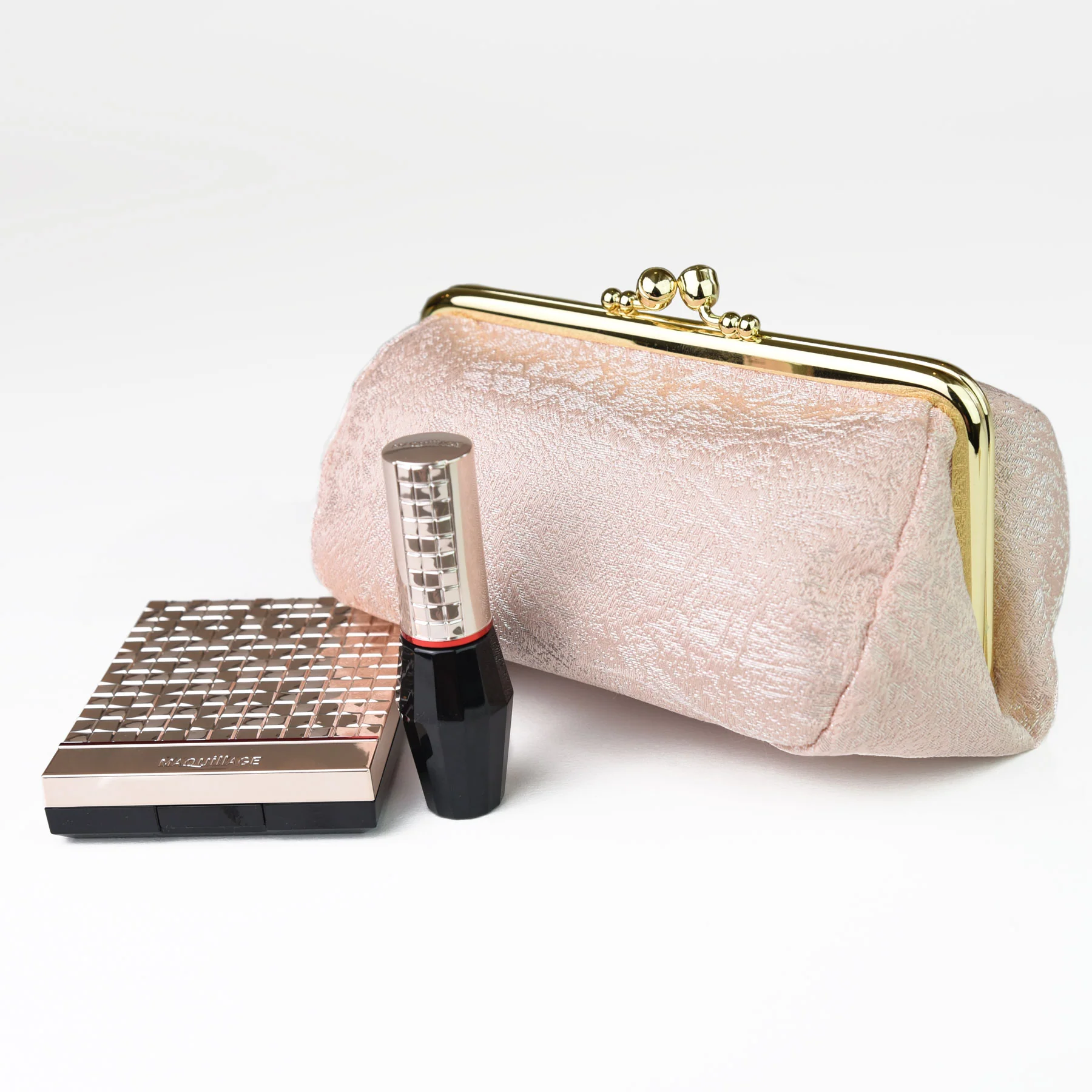 Kiku Silk Brocade Travel Makeup Bag - Image 5