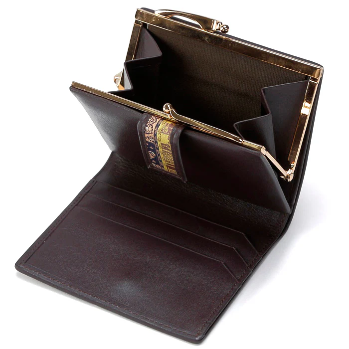 Koge Silk Brocade Leather Clasp Wallet - Image 4