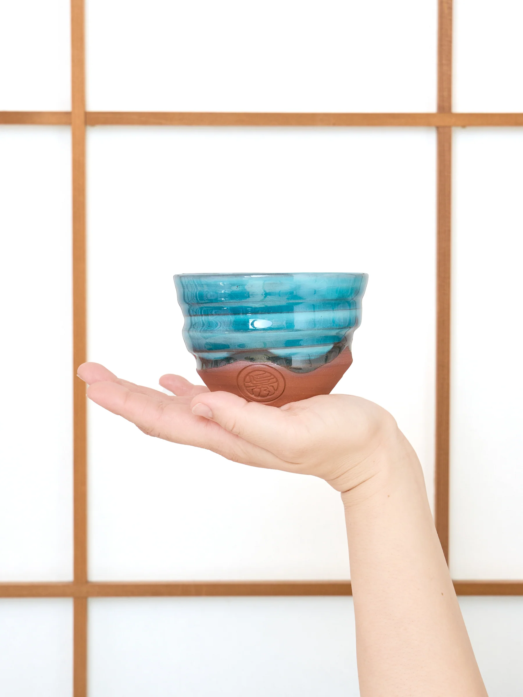 Ku Blue Kyoto Ware Teacup Set by Ninshu (7fl.oz/200ml) - Image 8