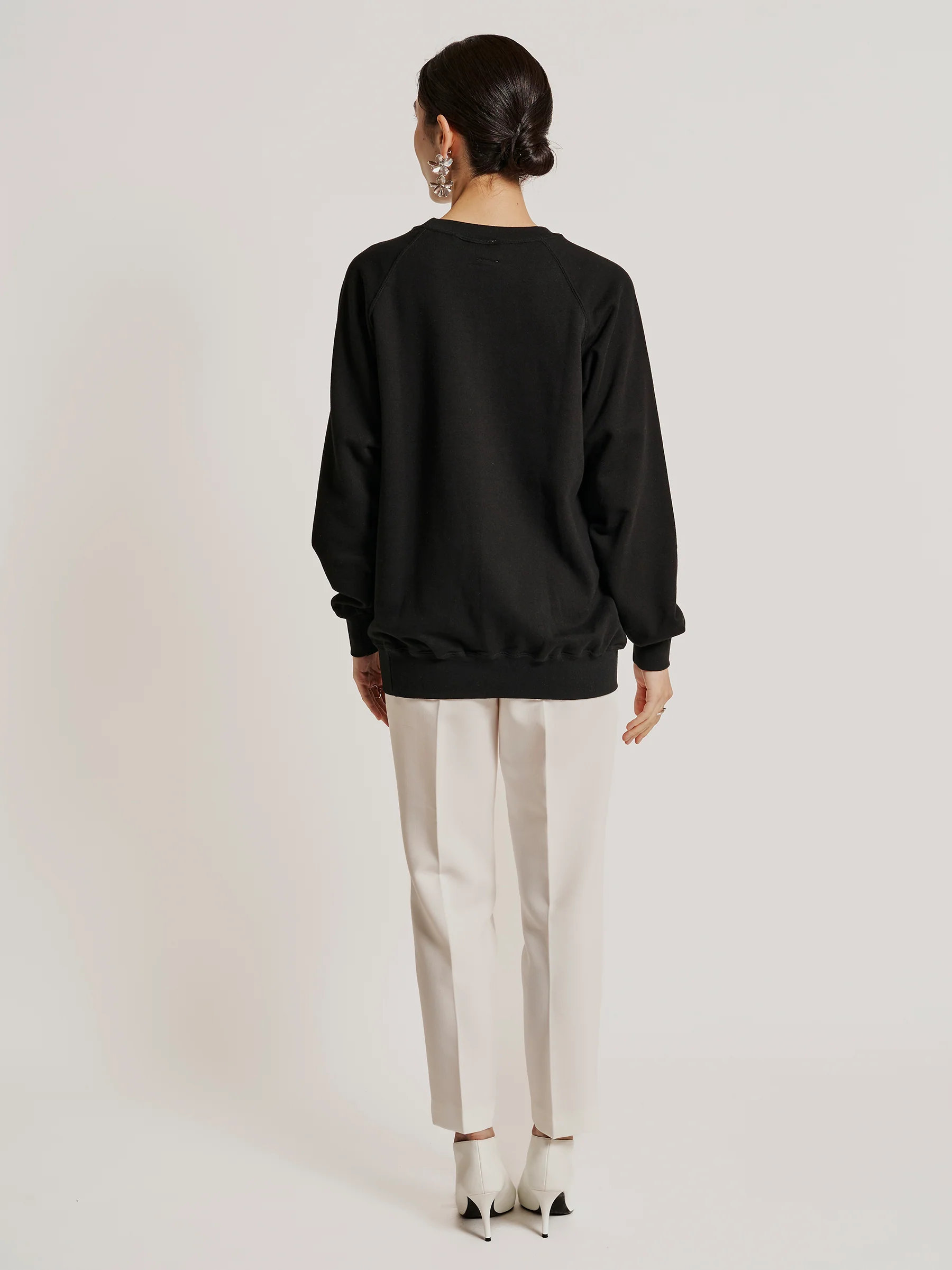 Kuniyoshi Embroidered Cotton Sweatshirt in Black - Image 4