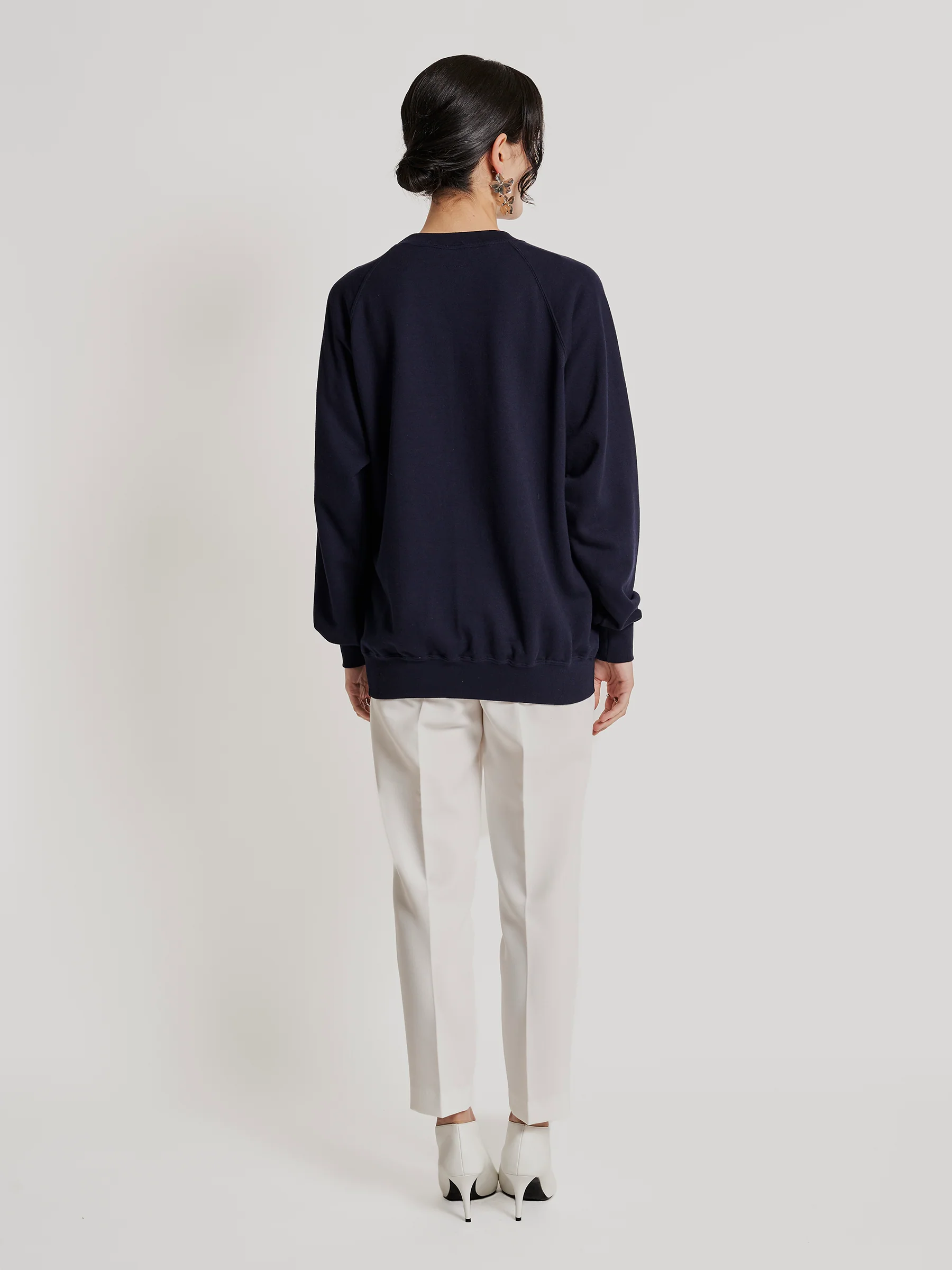 Kuniyoshi Embroidered Cotton Sweatshirt in Navy - Image 4
